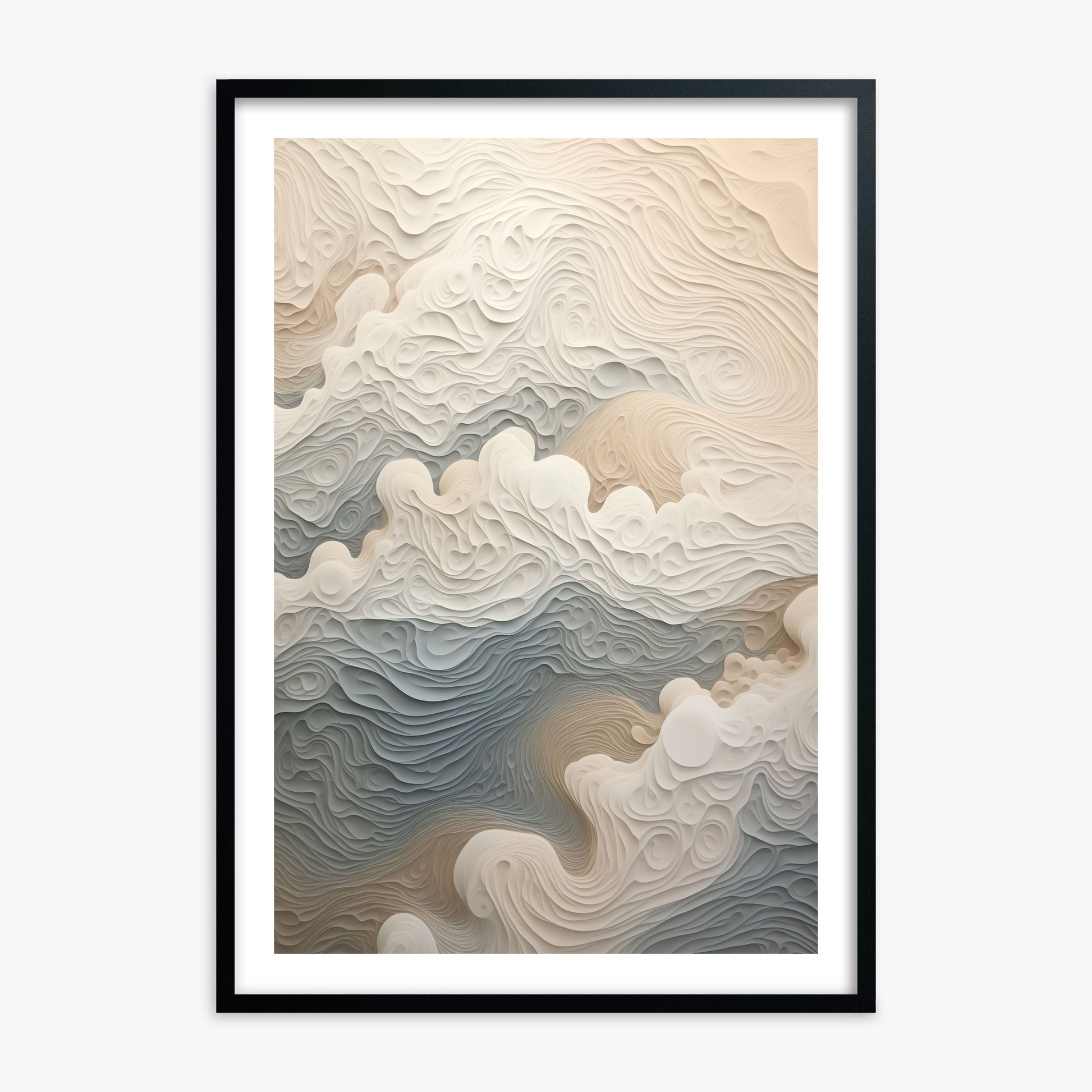 Cloud Canyon, 70x100cm Framed Poster With Black Frame