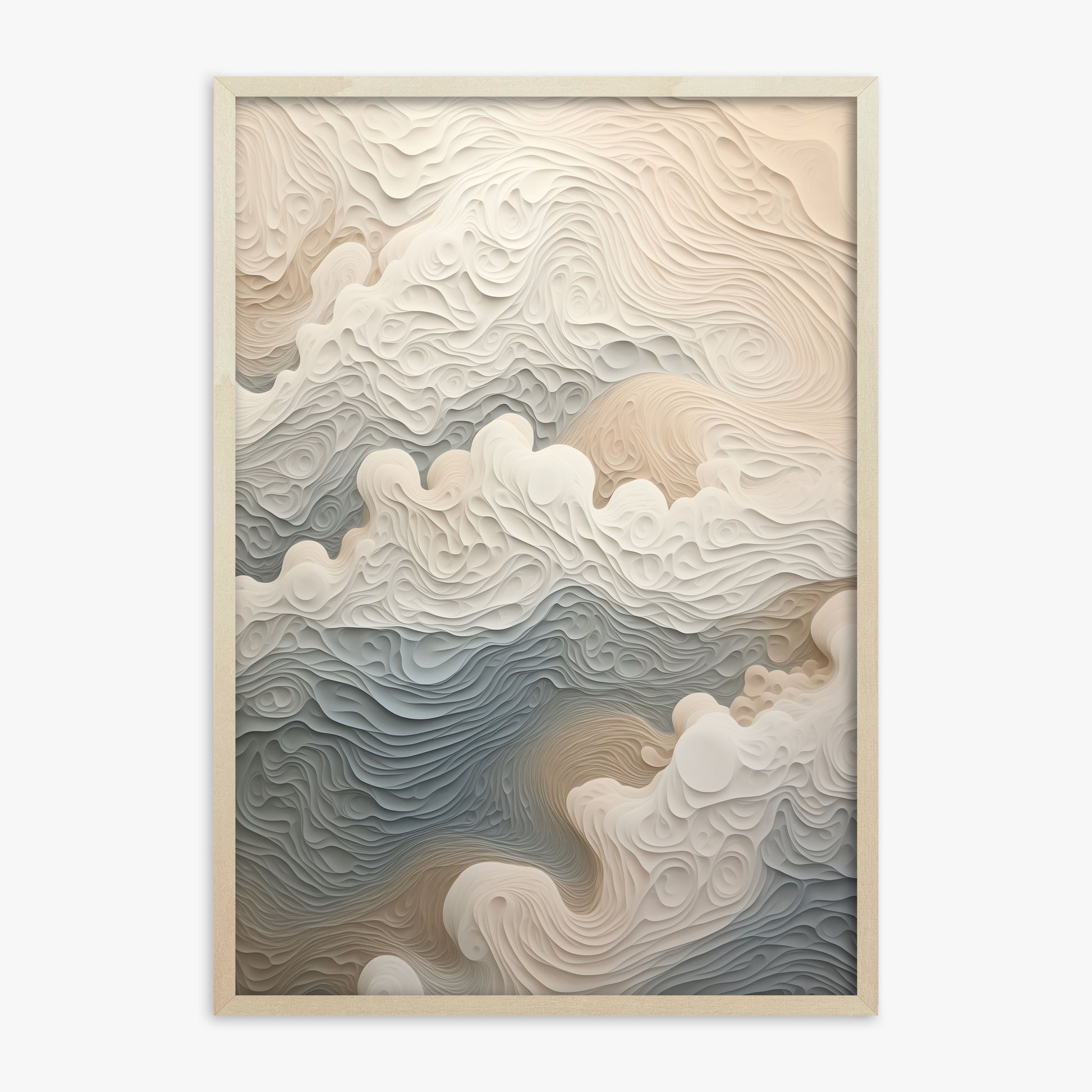 Cloud Canyon, 70x100cm Framed Poster With Lime Wood Frame
