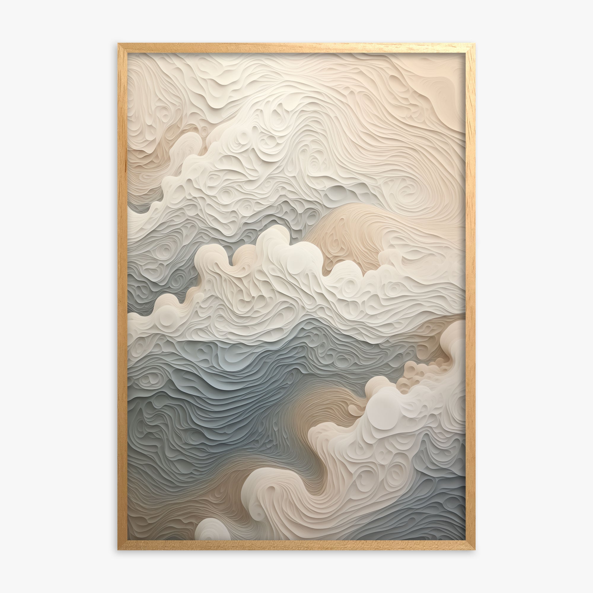 Cloud Canyon, Oak Framed Poster With Oak Frame