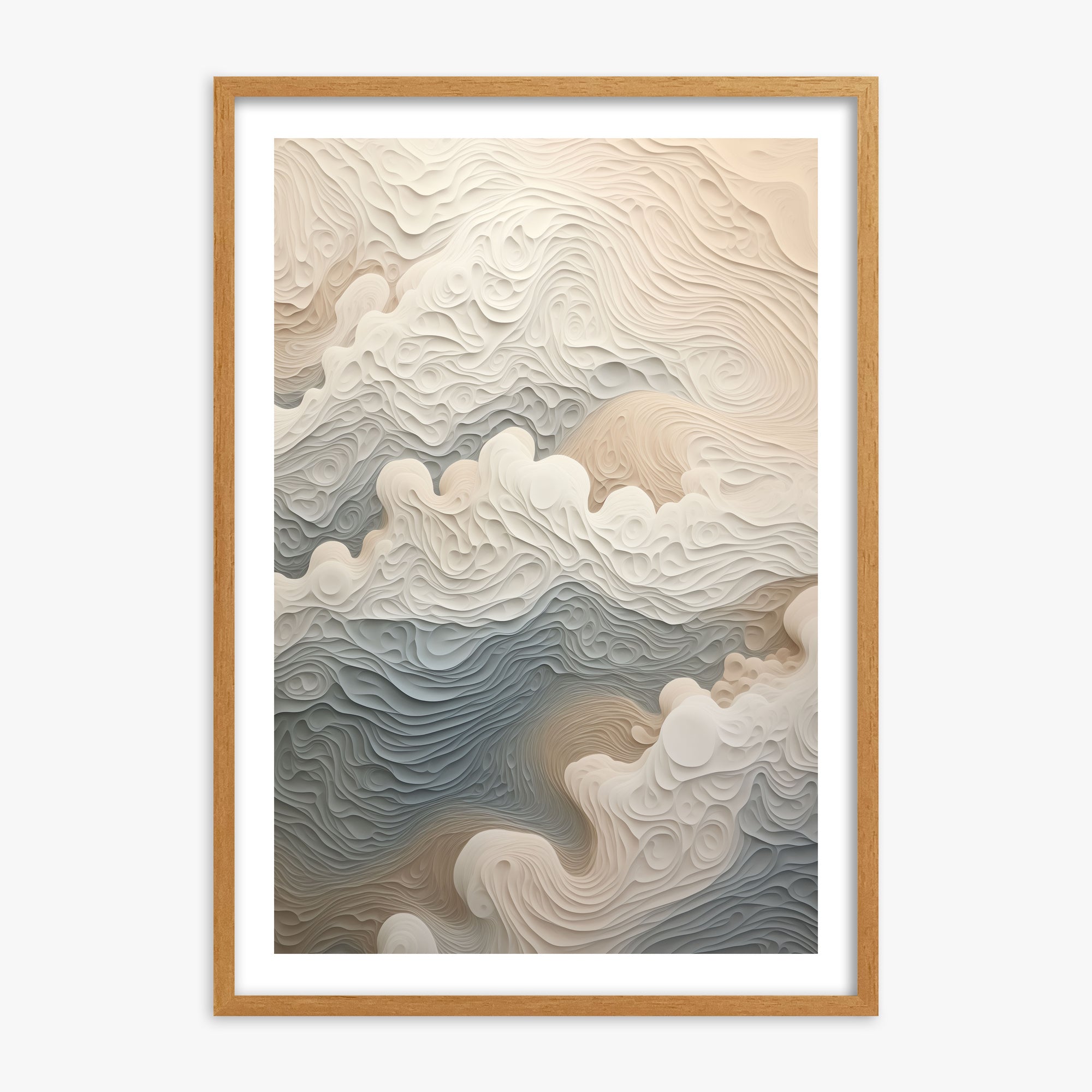 Cloud Canyon, 70x100cm Framed Poster With Oak Frame