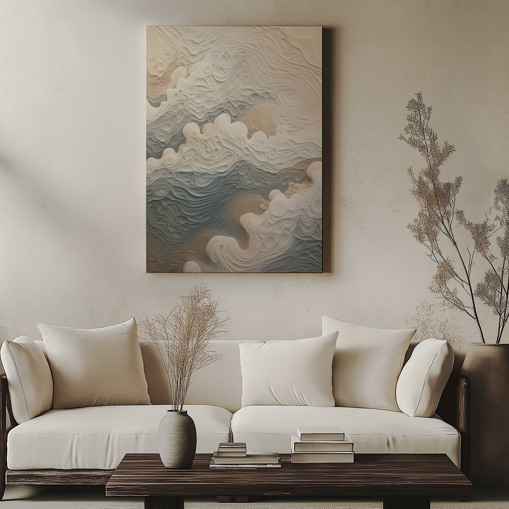Design Concept No. 57 for Cloud Canyon Modern Satin Canvas Poster Art