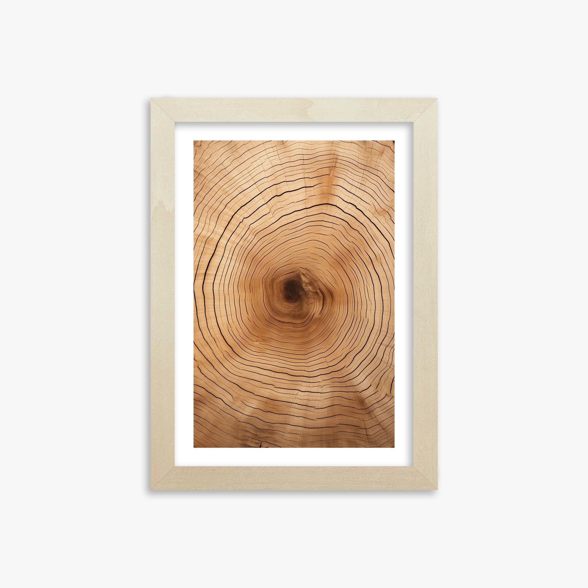 Time Rings, 21x30cm Framed Art Reproduction With Lime Wood Frame
