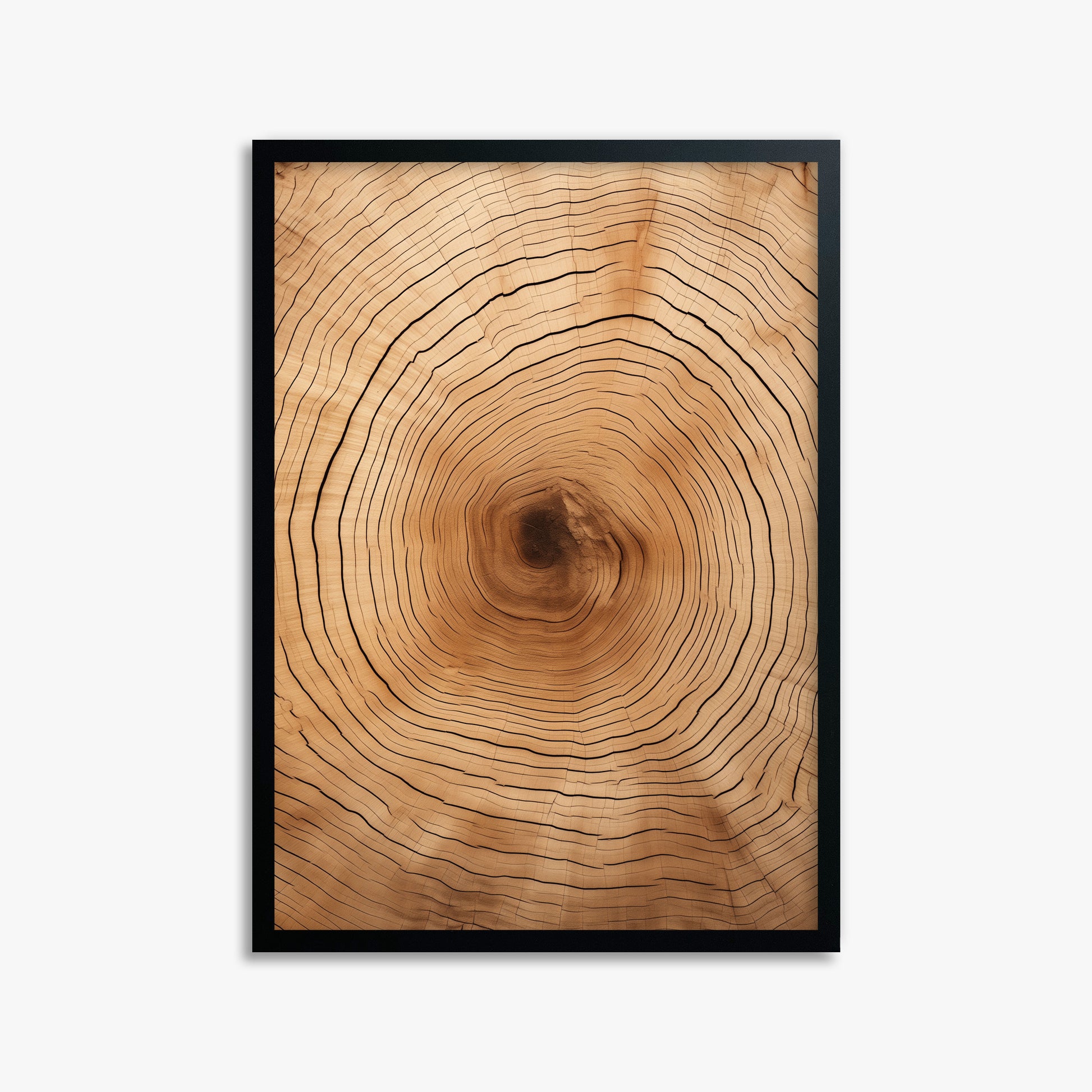 Time Rings, 50x70cm Framed Poster With Black Frame