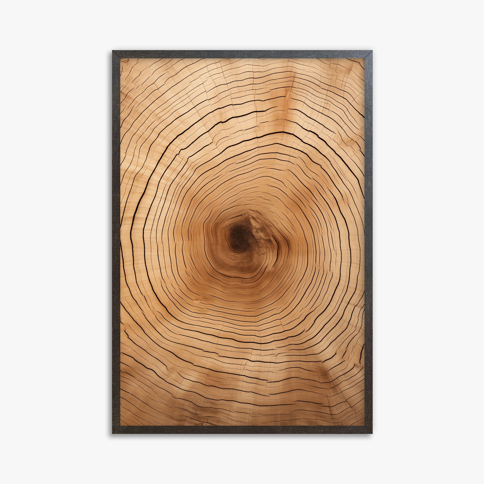 Time Rings, 61x91cm Framed Art Reproduction With Espresso Frame