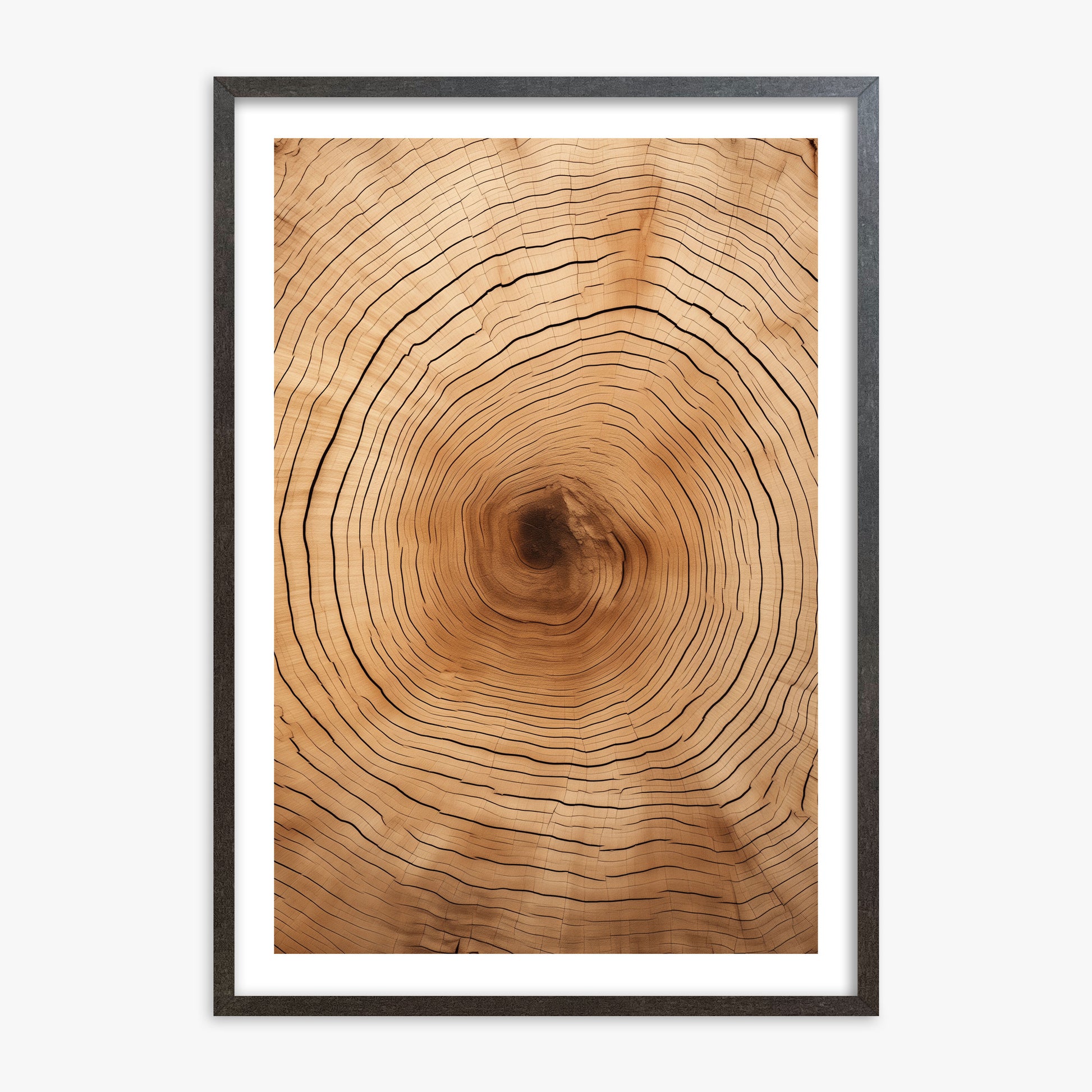Time Rings, 70x100cm Framed Art Reproduction With Espresso Frame