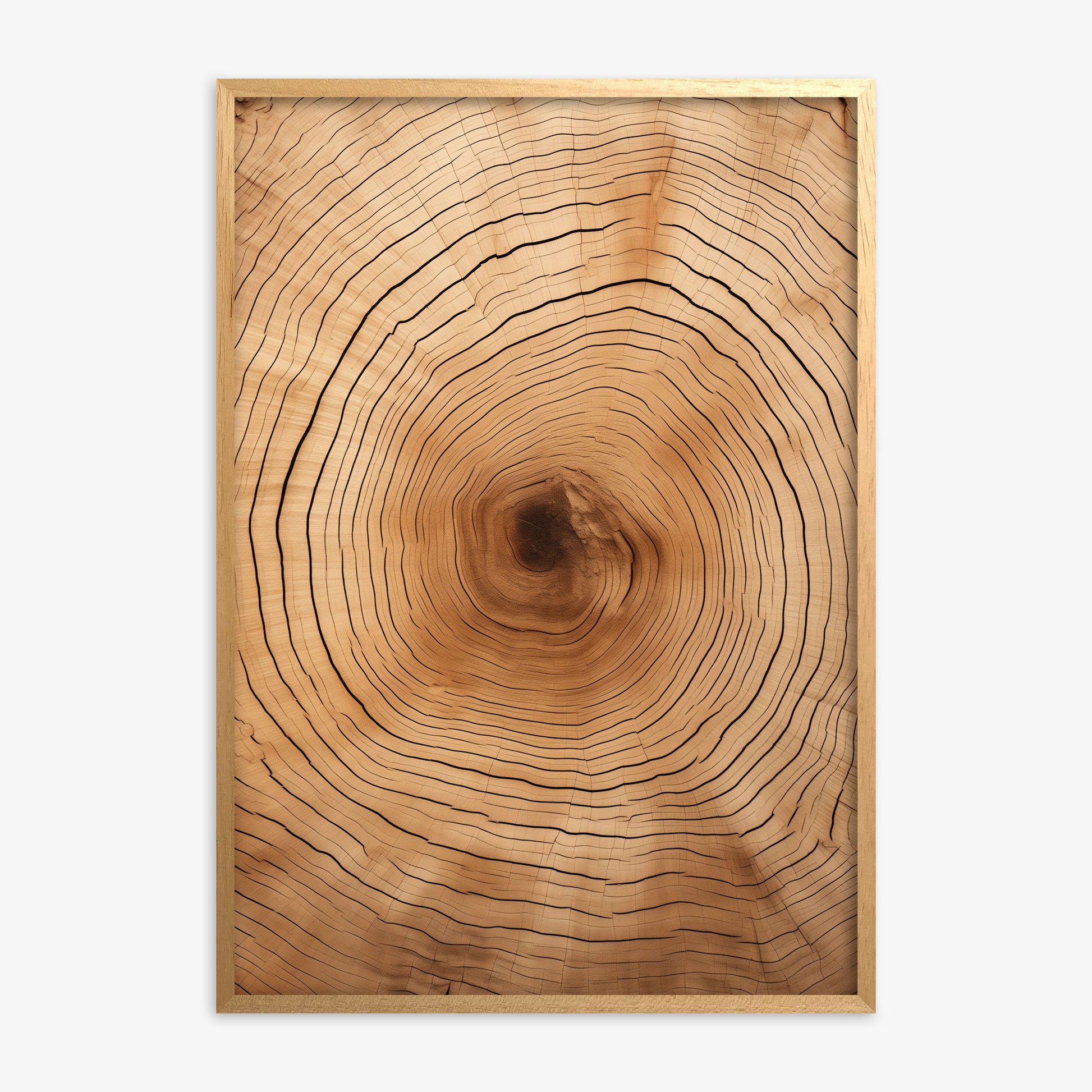Time Rings, Oak Framed Poster With Oak Frame