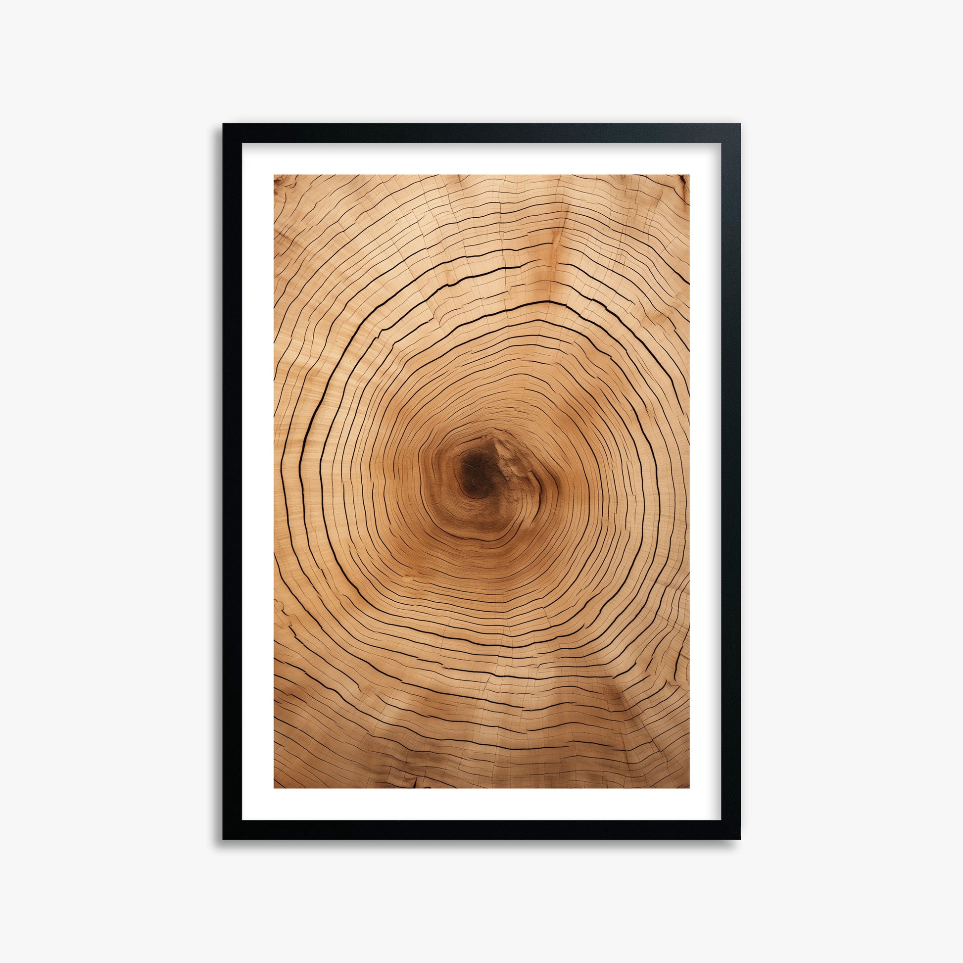 Time Rings, 50x70cm Black Framed Art Reproduction