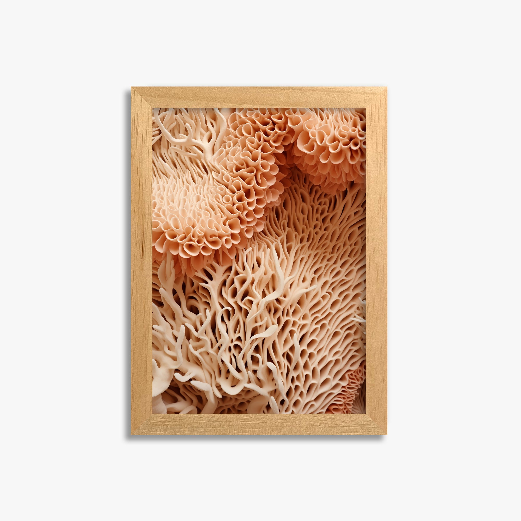 Coral Forest Symphony, 21x30cm Framed Poster With Oak Frame
