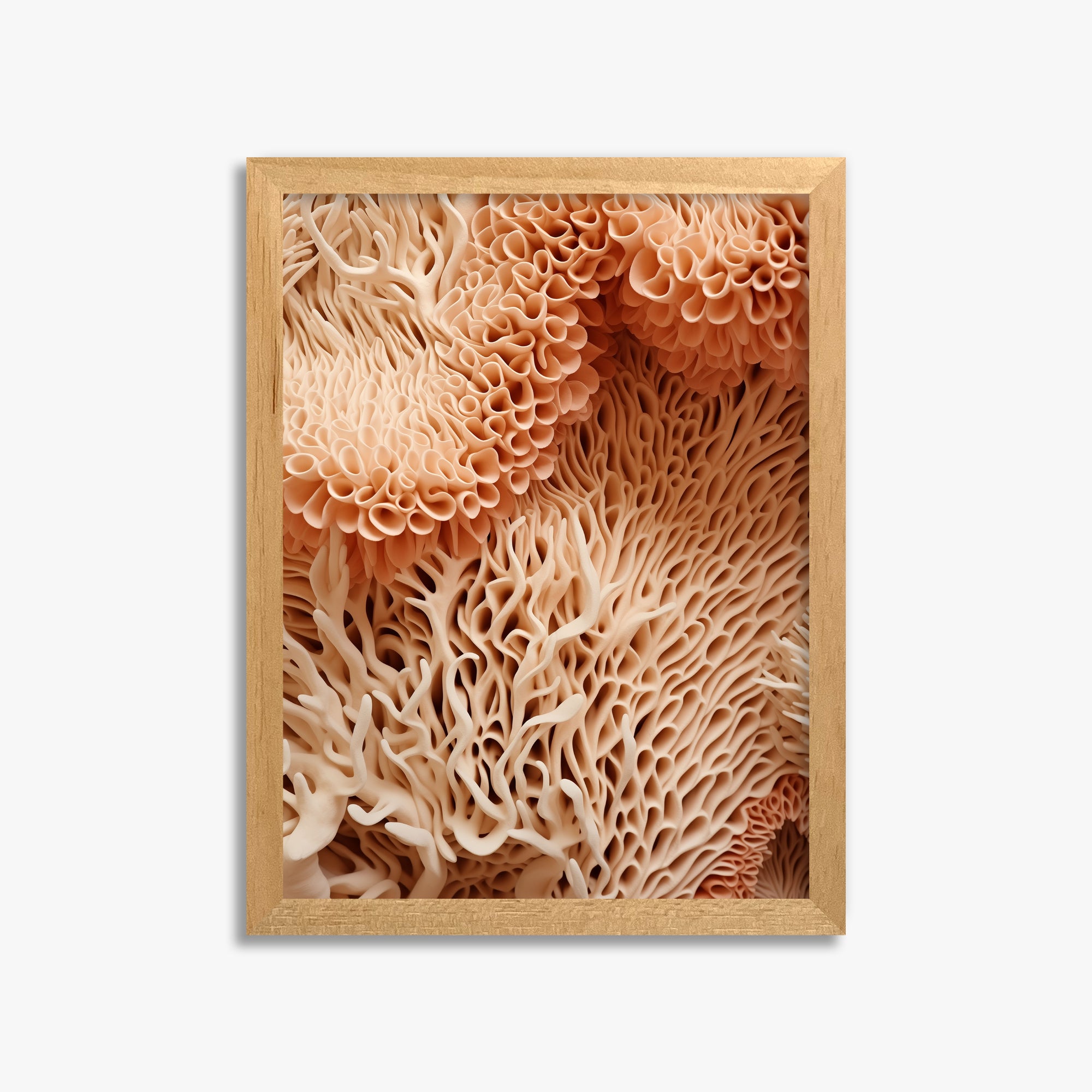 Coral Forest Symphony, 30x40cm Framed Poster With Oak Frame