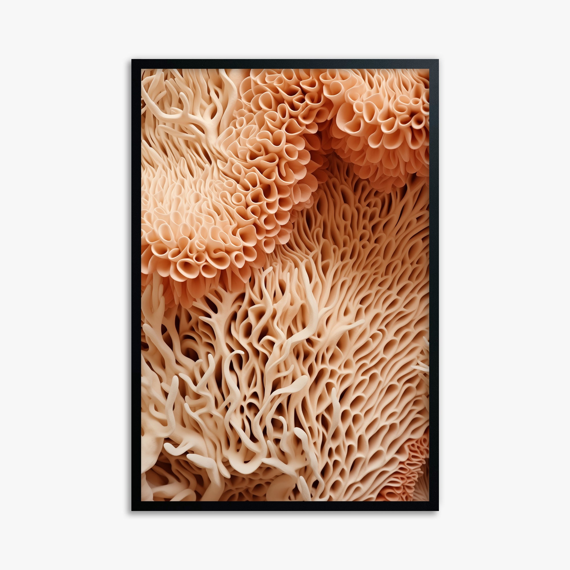 Coral Forest Symphony, 61x91cm Framed Poster With Black Frame