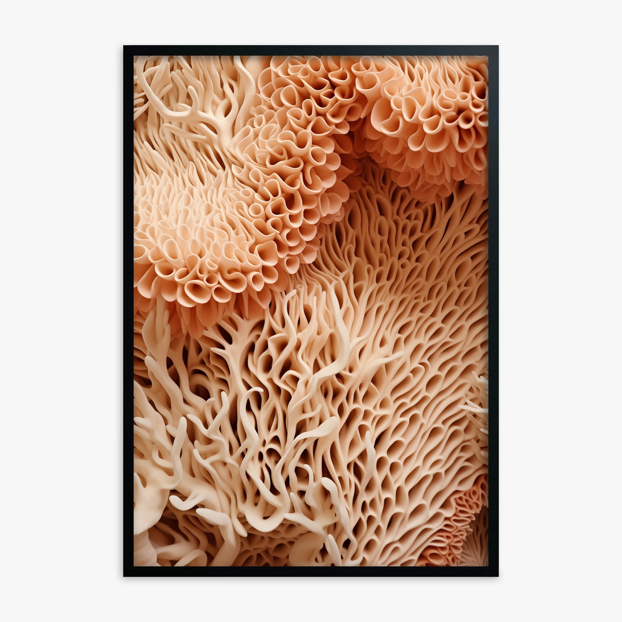 Coral Forest Symphony, Black Framed Poster With Black Frame