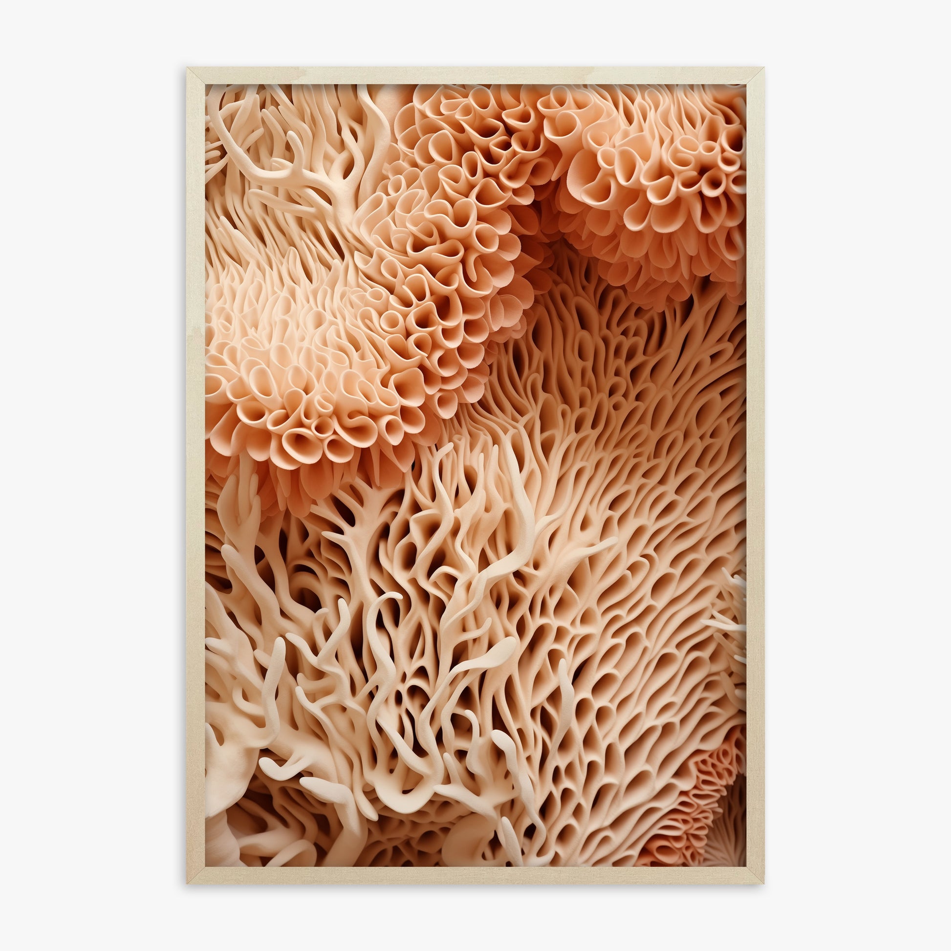 Coral Forest Symphony, 70x100cm Framed Poster With Lime Wood Frame