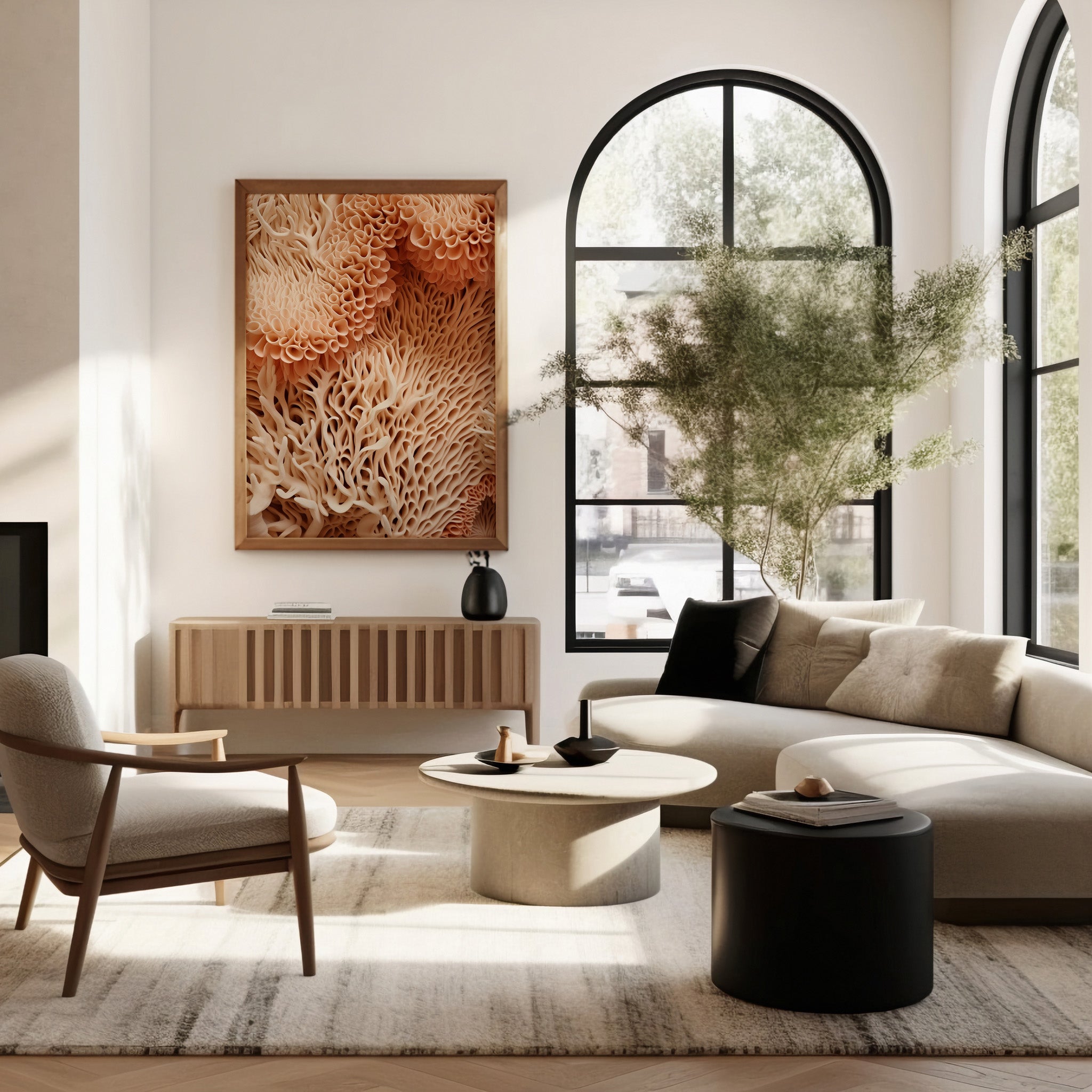 Design Concept No. 40 for Coral Forest Symphony Modern Poster Art