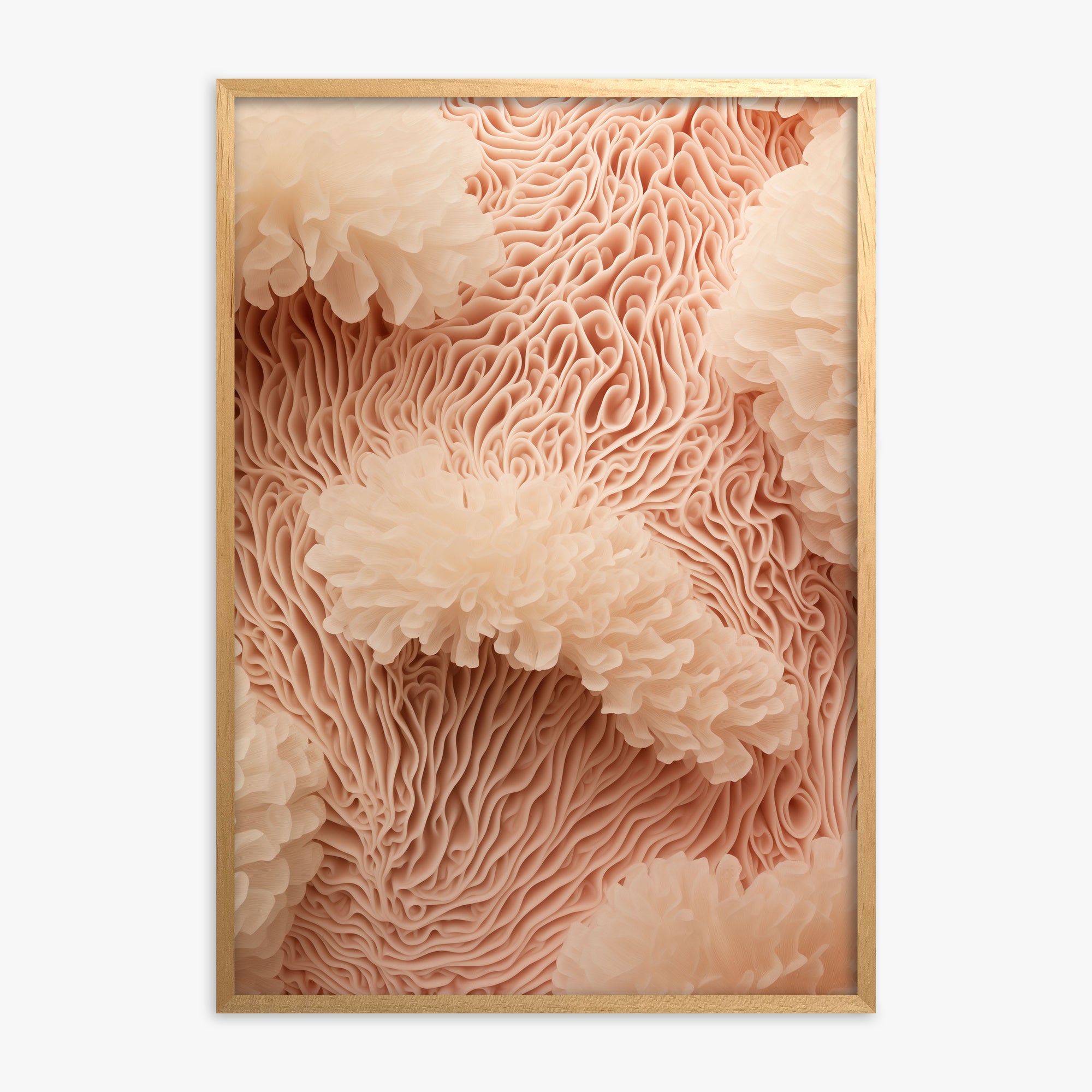 Anemone Dream, Oak Framed Poster With Oak Frame