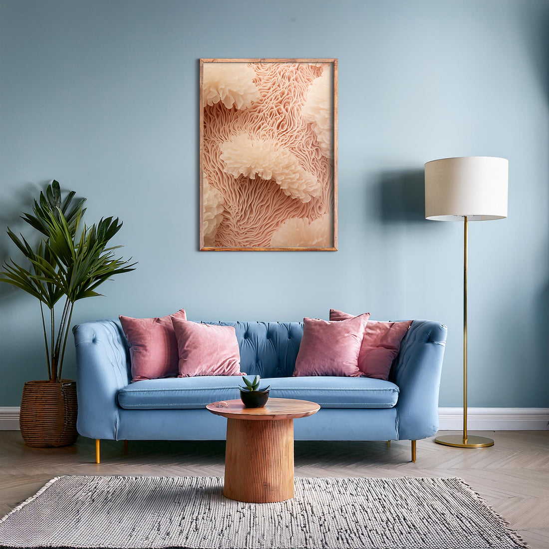 Anemone Dream, 50x70cm Framed Poster With Black Frame