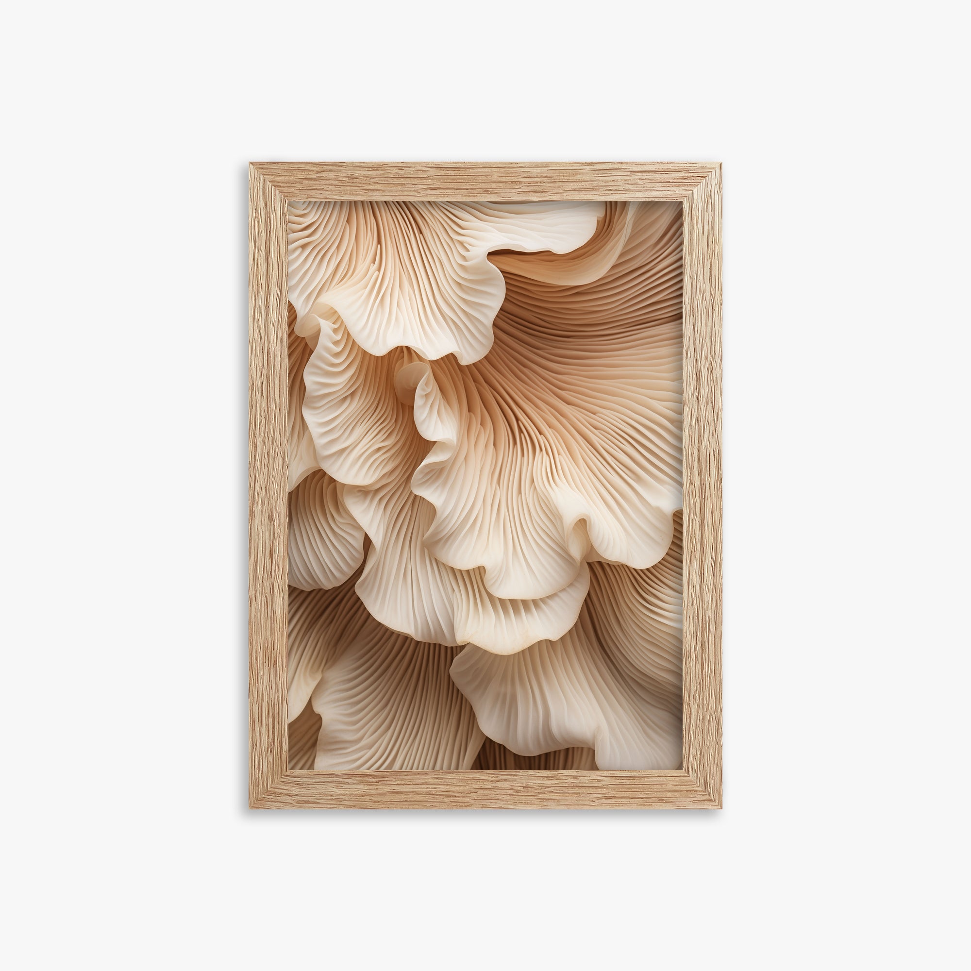 Organic Ripples, 21x30cm Framed Poster With Raw Oak Frame