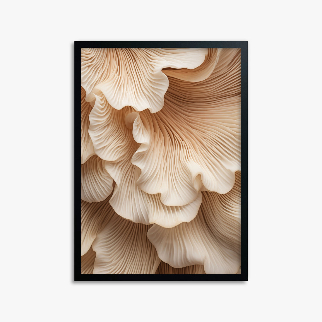 Organic Ripples, 50x70cm Framed Poster With Black Frame