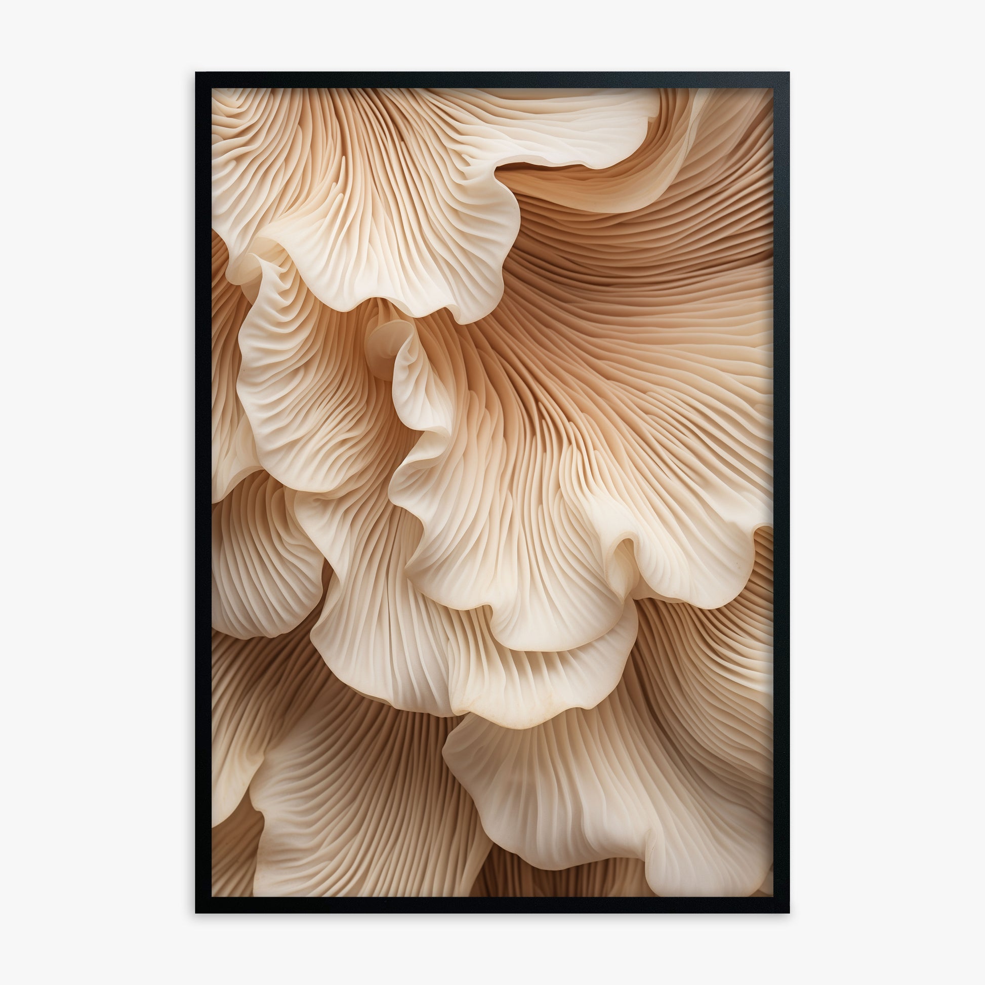 Organic Ripples, Black Framed Poster With Black Frame