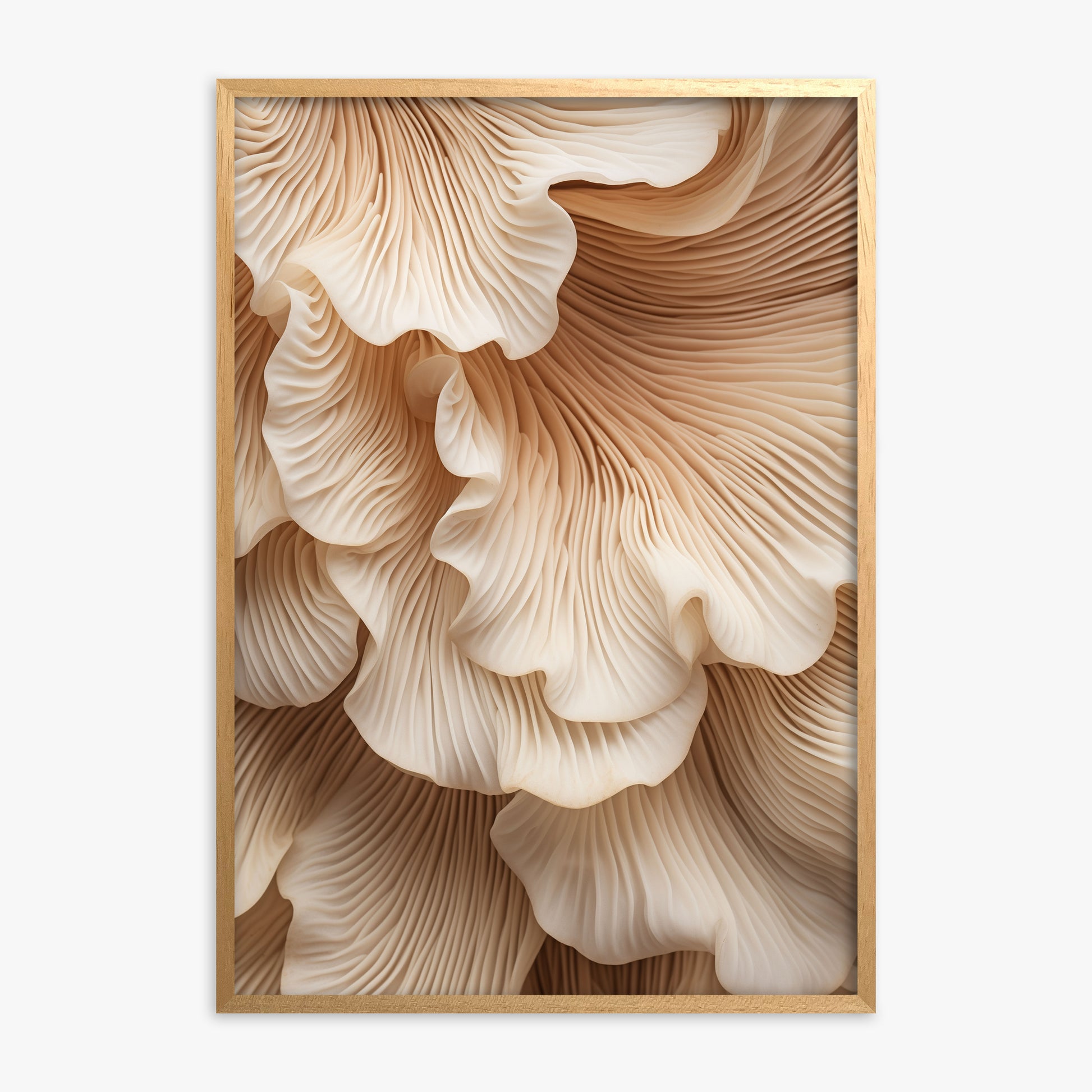 Organic Ripples, Oak Framed Poster With Oak Frame