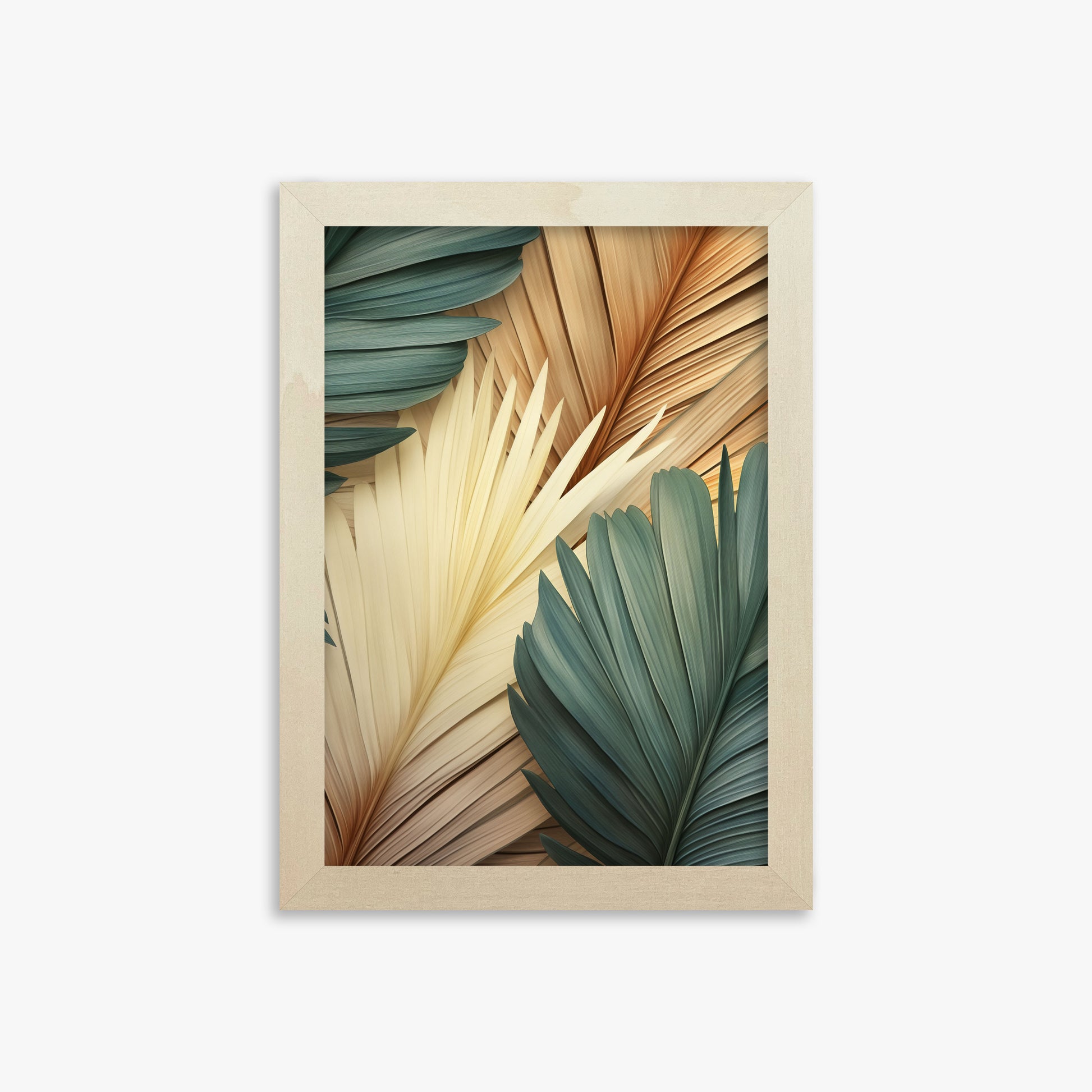 Serene Palms Harmony, 21x30cm Framed Poster With Lime Wood Frame