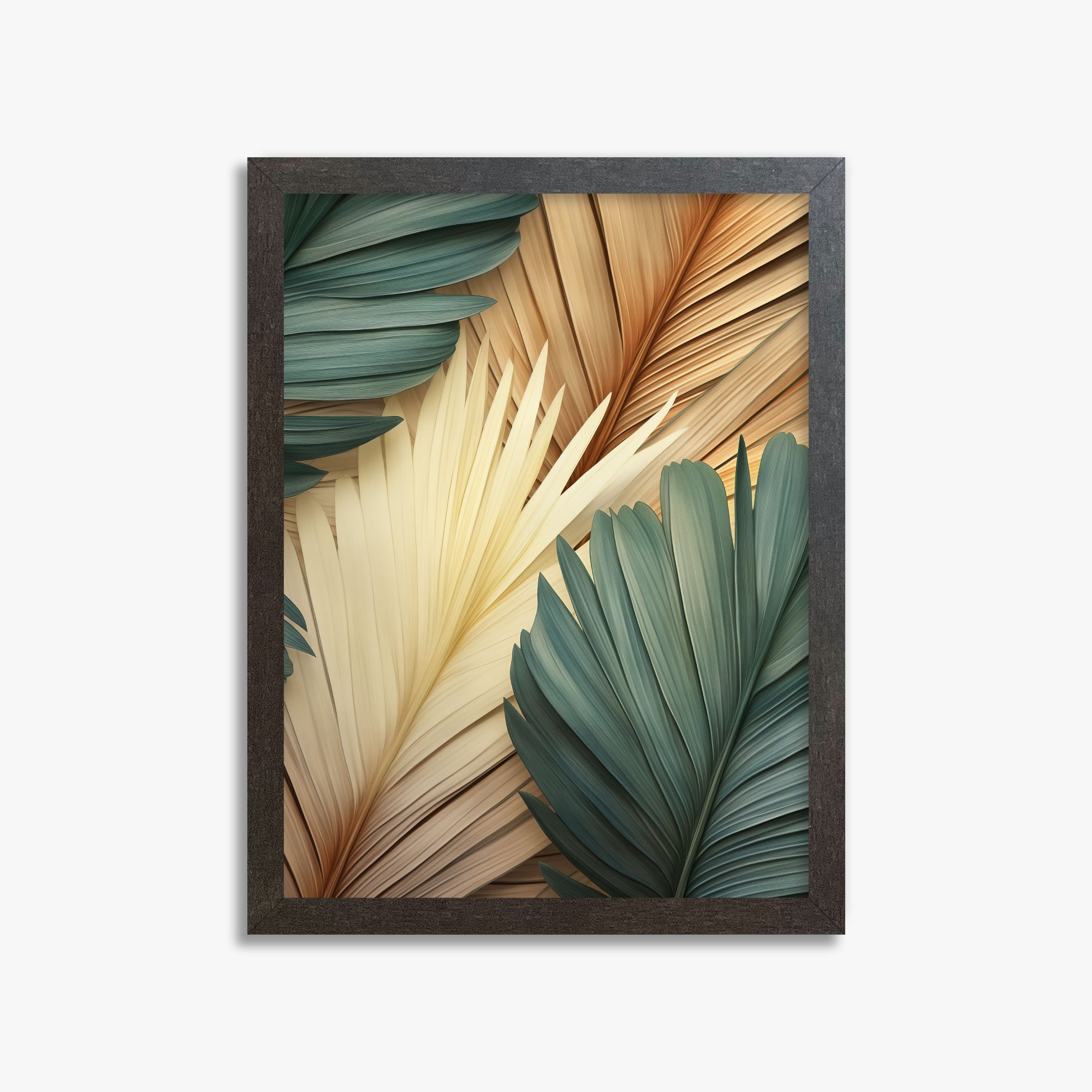 Serene Palms Harmony, 30x40cm Framed Poster With Espresso Frame