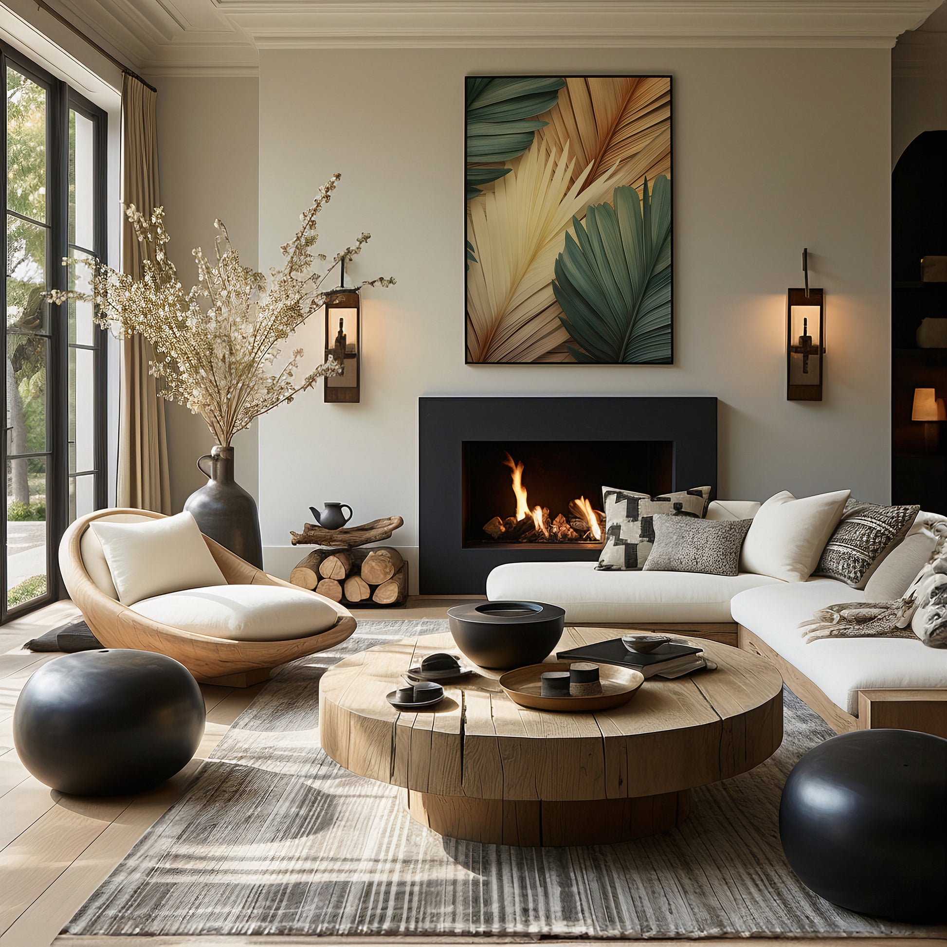 Design Concept No. 39 for Serene Palms Harmony Modern Poster Art