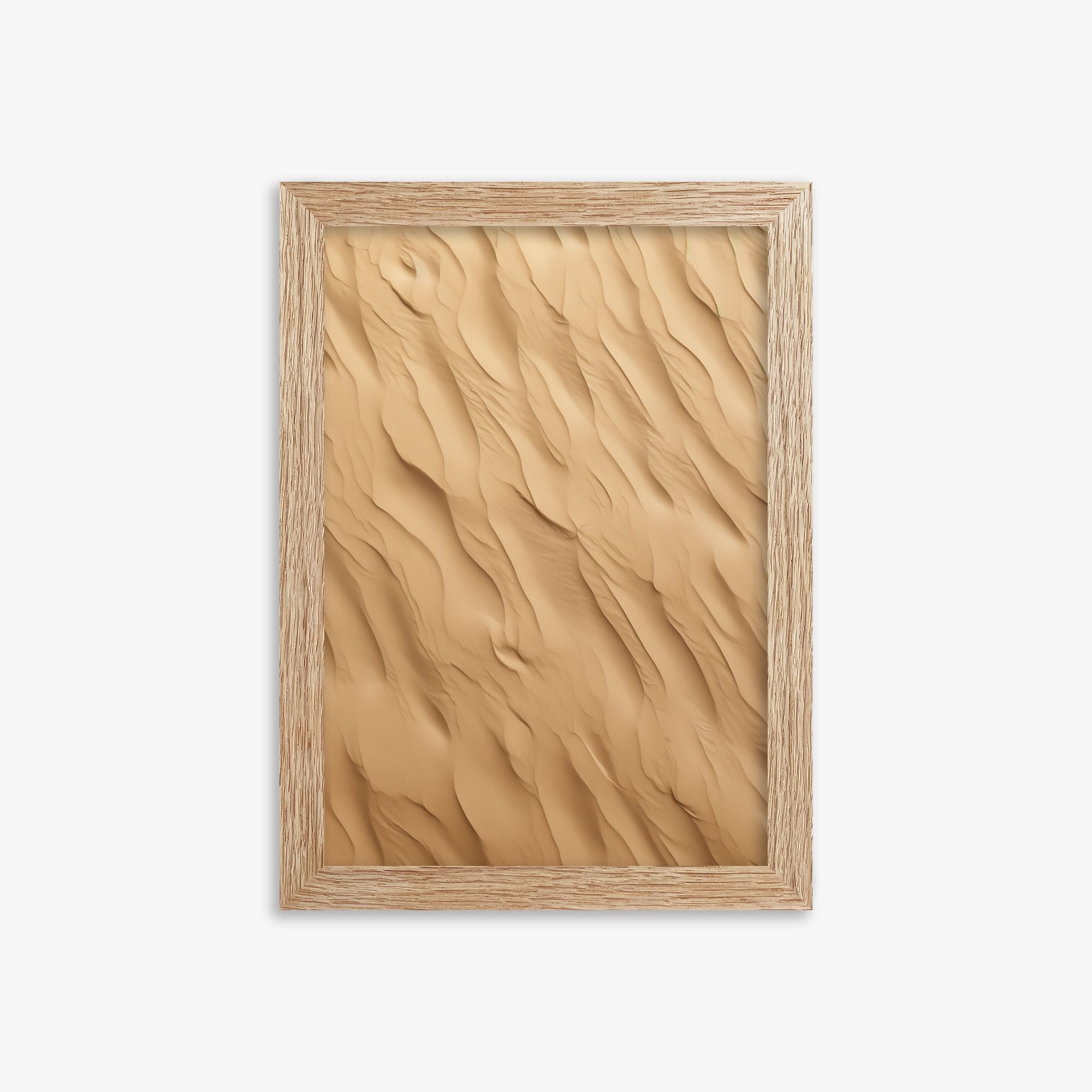 Golden Dunes Cascade, 21x30cm Framed Poster With Raw Oak Frame