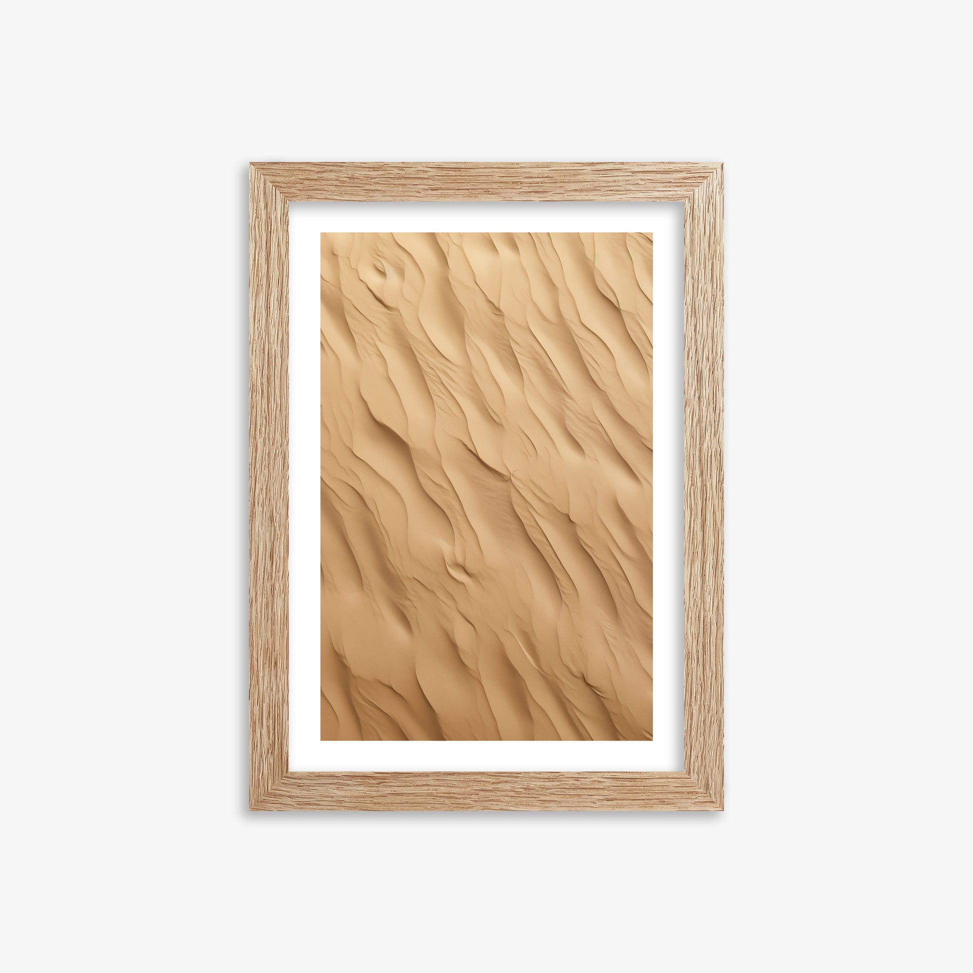 Golden Dunes Cascade, 21x30cm Framed Poster With Raw Oak Frame
