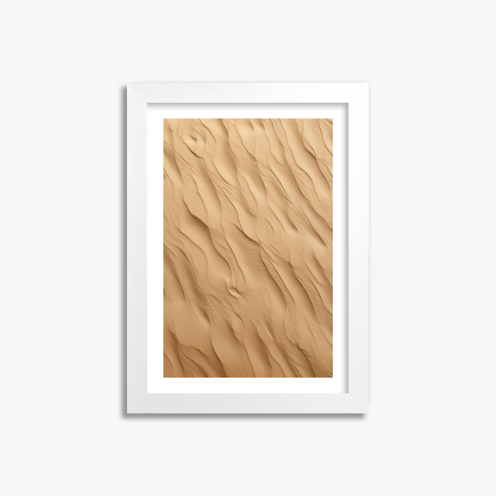 Golden Dunes Cascade, 21x30cm Framed Poster With White Frame