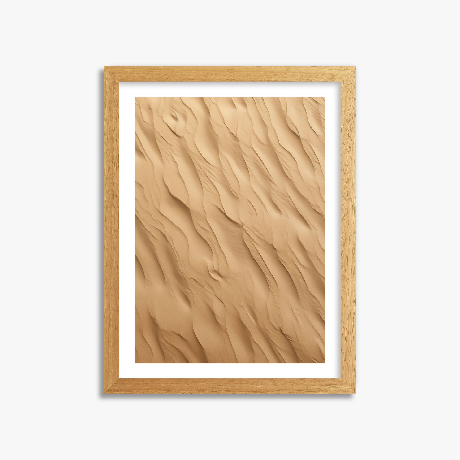 Golden Dunes Cascade, 30x40cm Framed Poster With Oak Frame