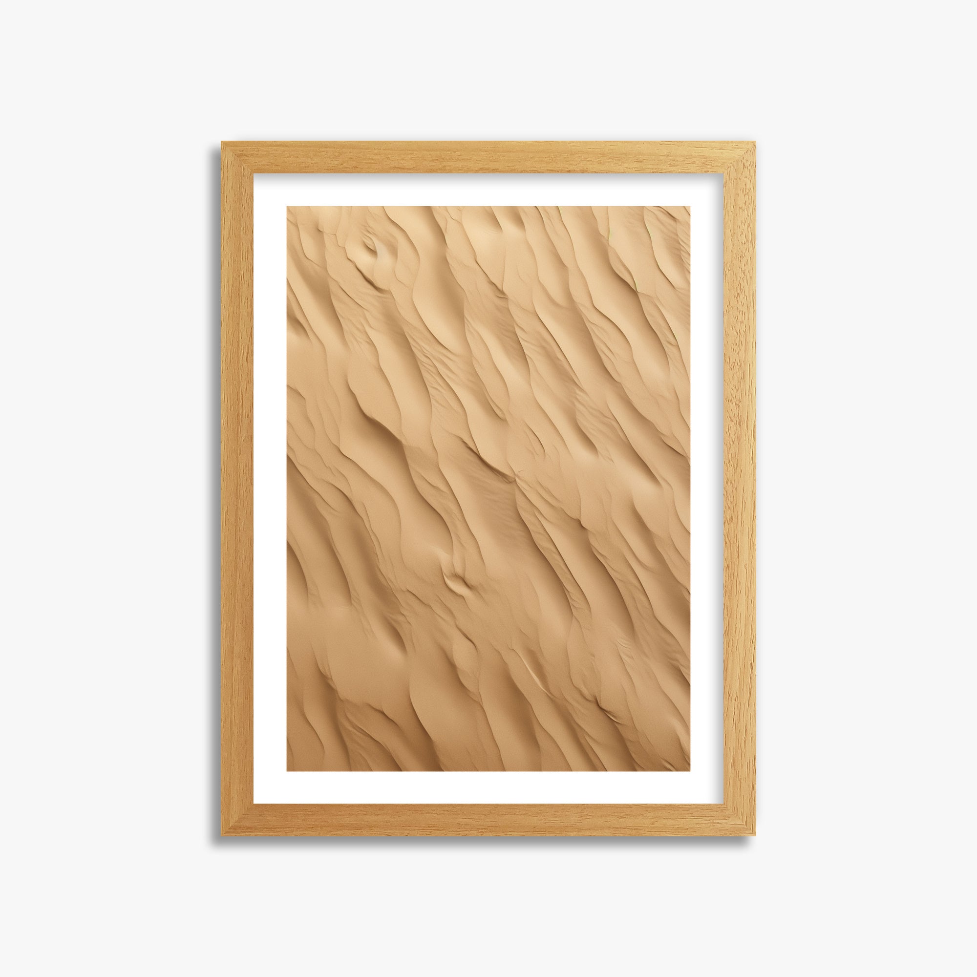 Golden Dunes Cascade, 30x40cm Framed Poster With Oak Frame