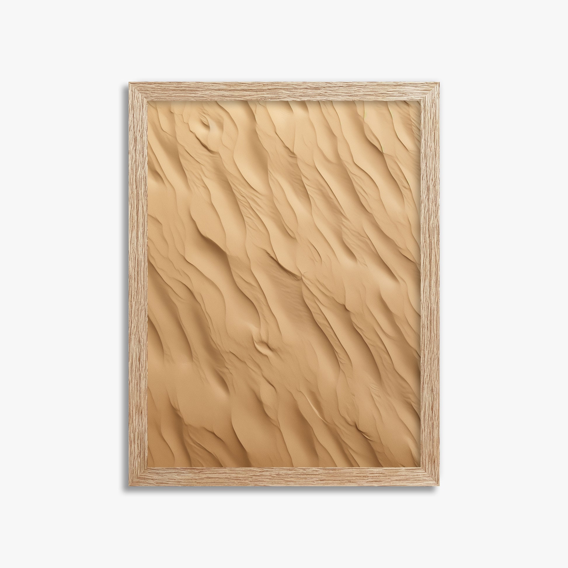 Golden Dunes Cascade, 30x40cm Framed Poster With Raw Oak Frame