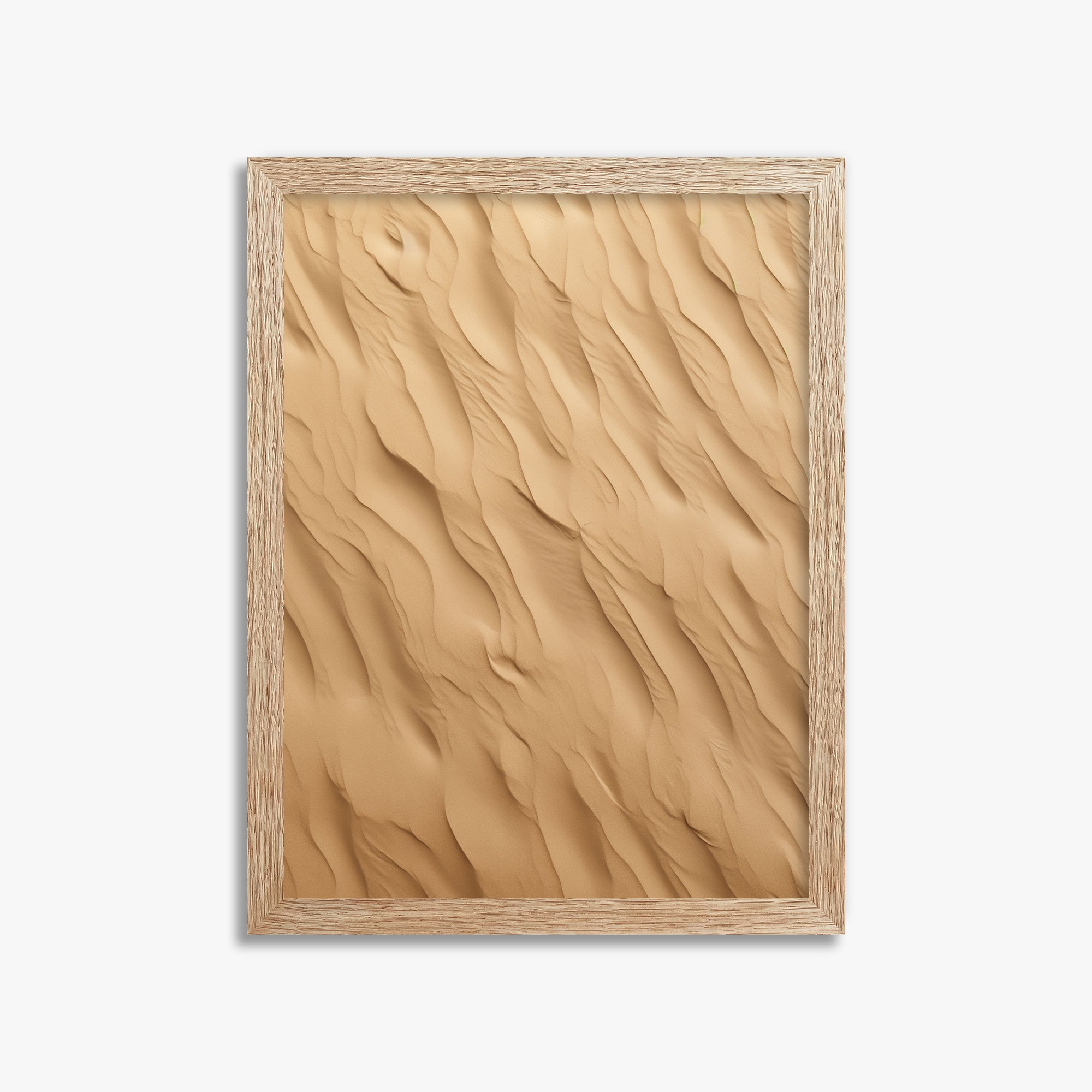 Golden Dunes Cascade, 30x40cm Framed Poster With Raw Oak Frame