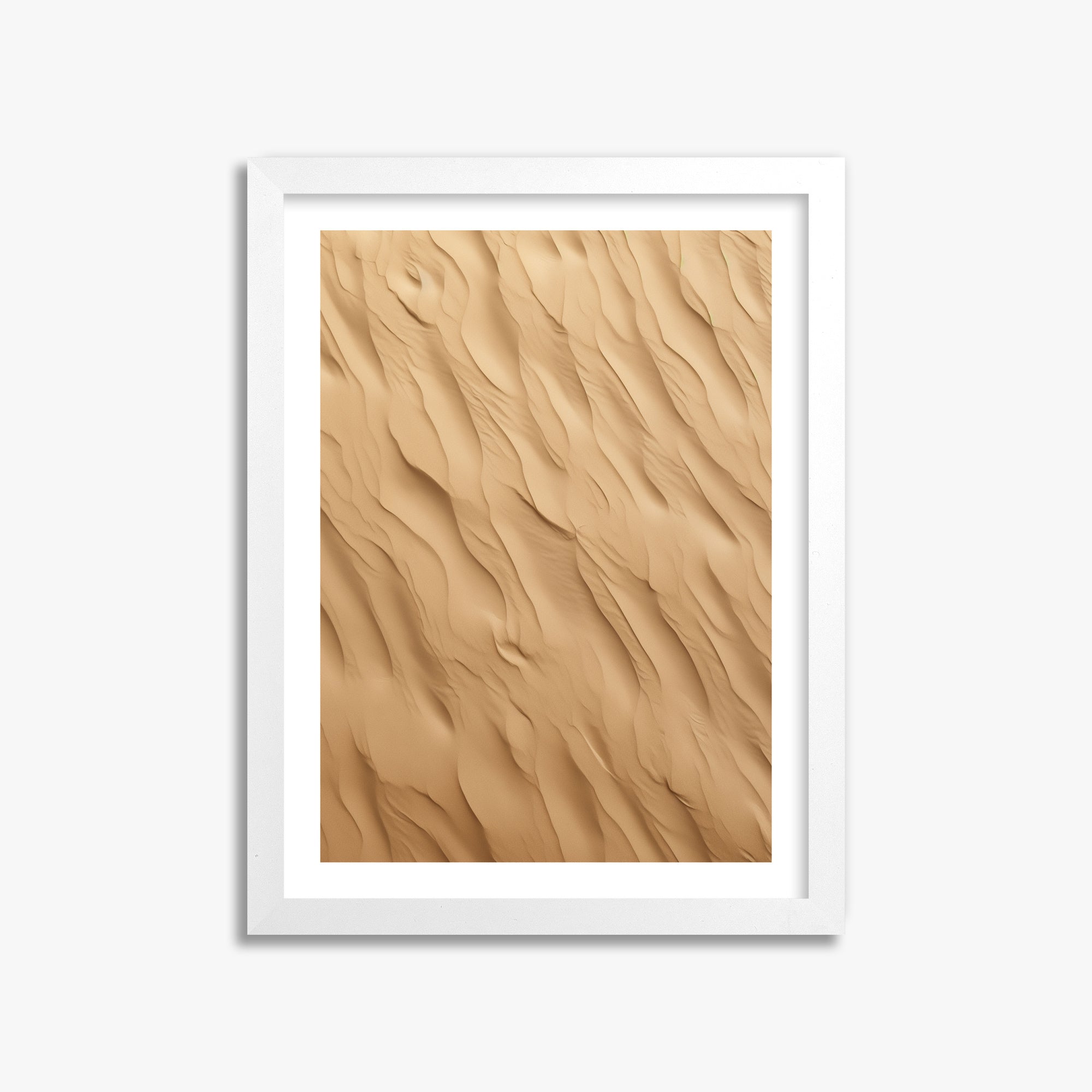 Golden Dunes Cascade, 30x40cm Framed Poster With White Frame