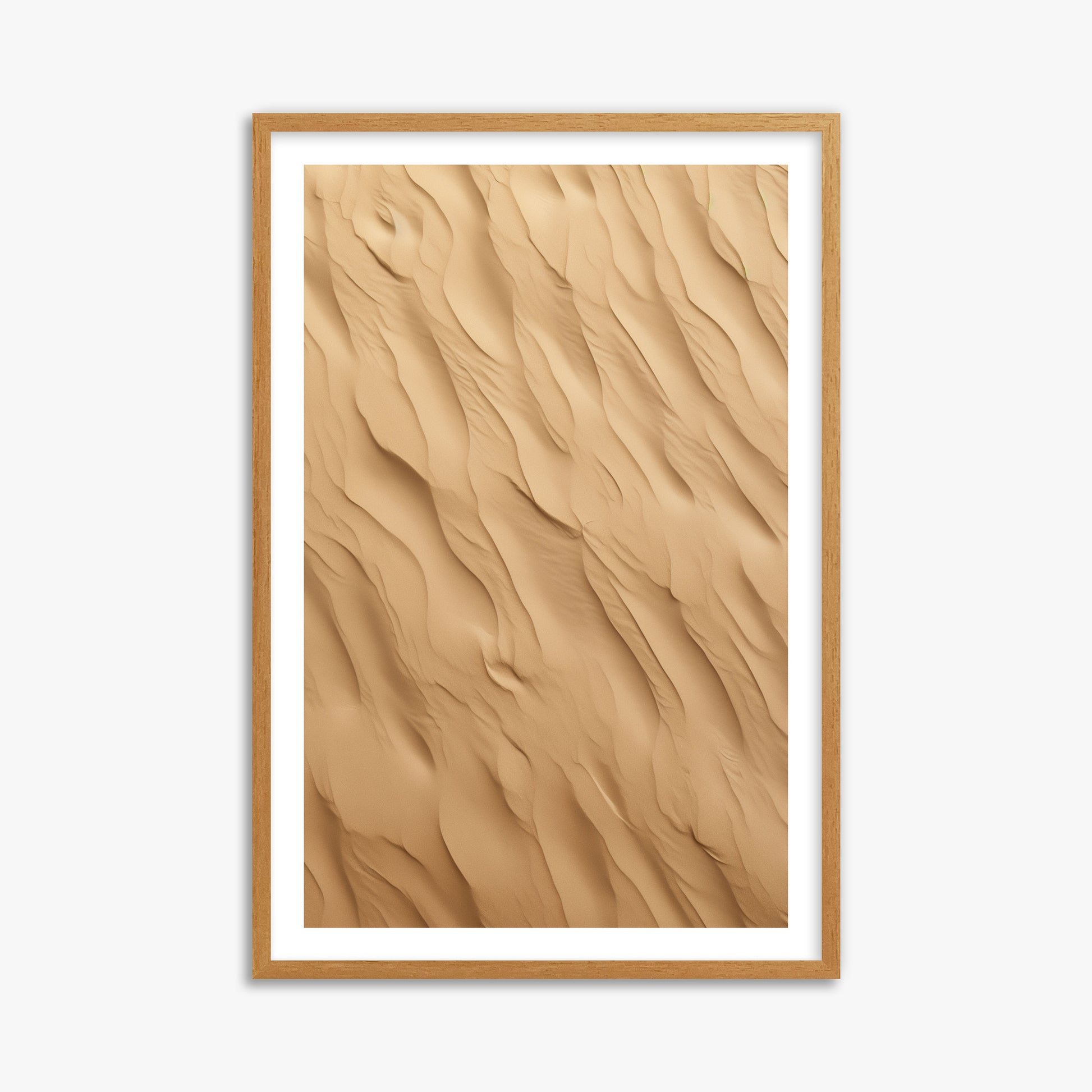 Golden Dunes Cascade, 61x91cm Framed Poster With Oak Frame