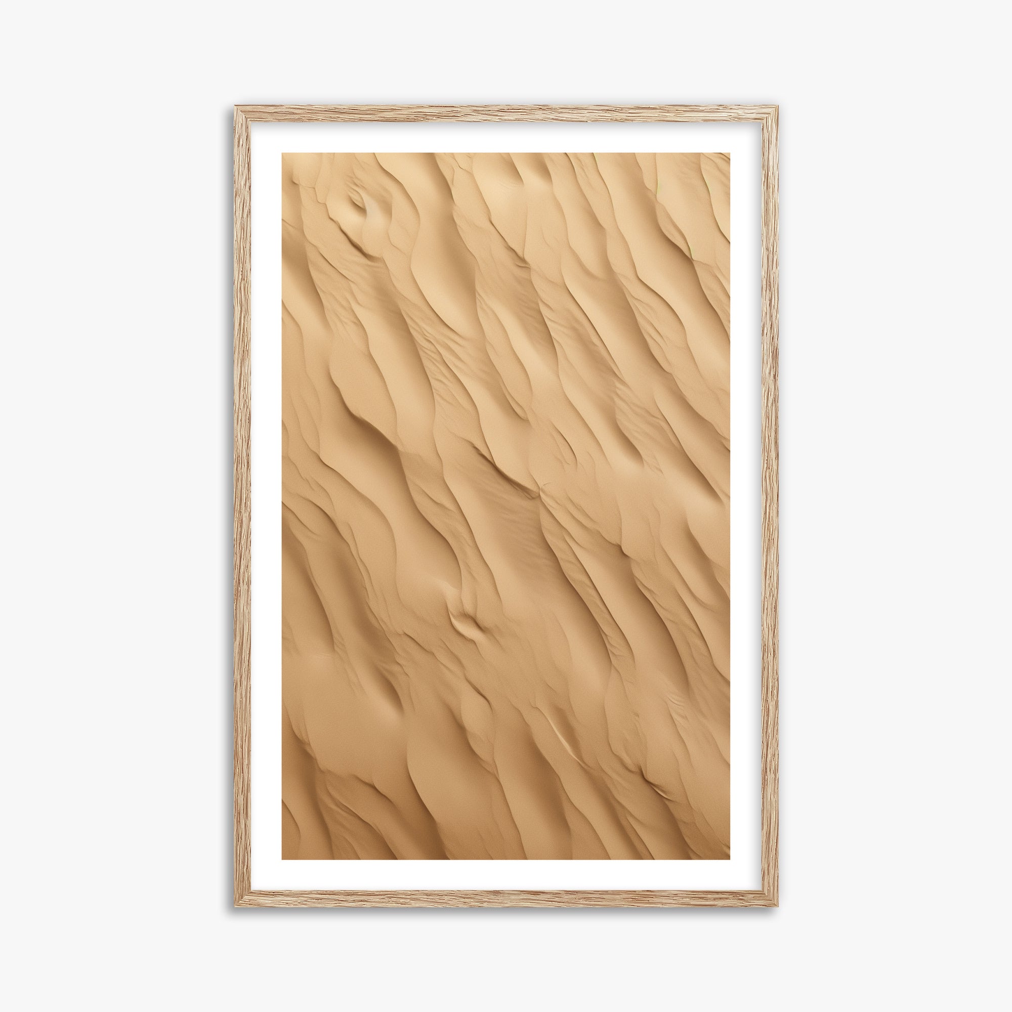 Golden Dunes Cascade, 61x91cm Framed Poster With Raw Oak Frame
