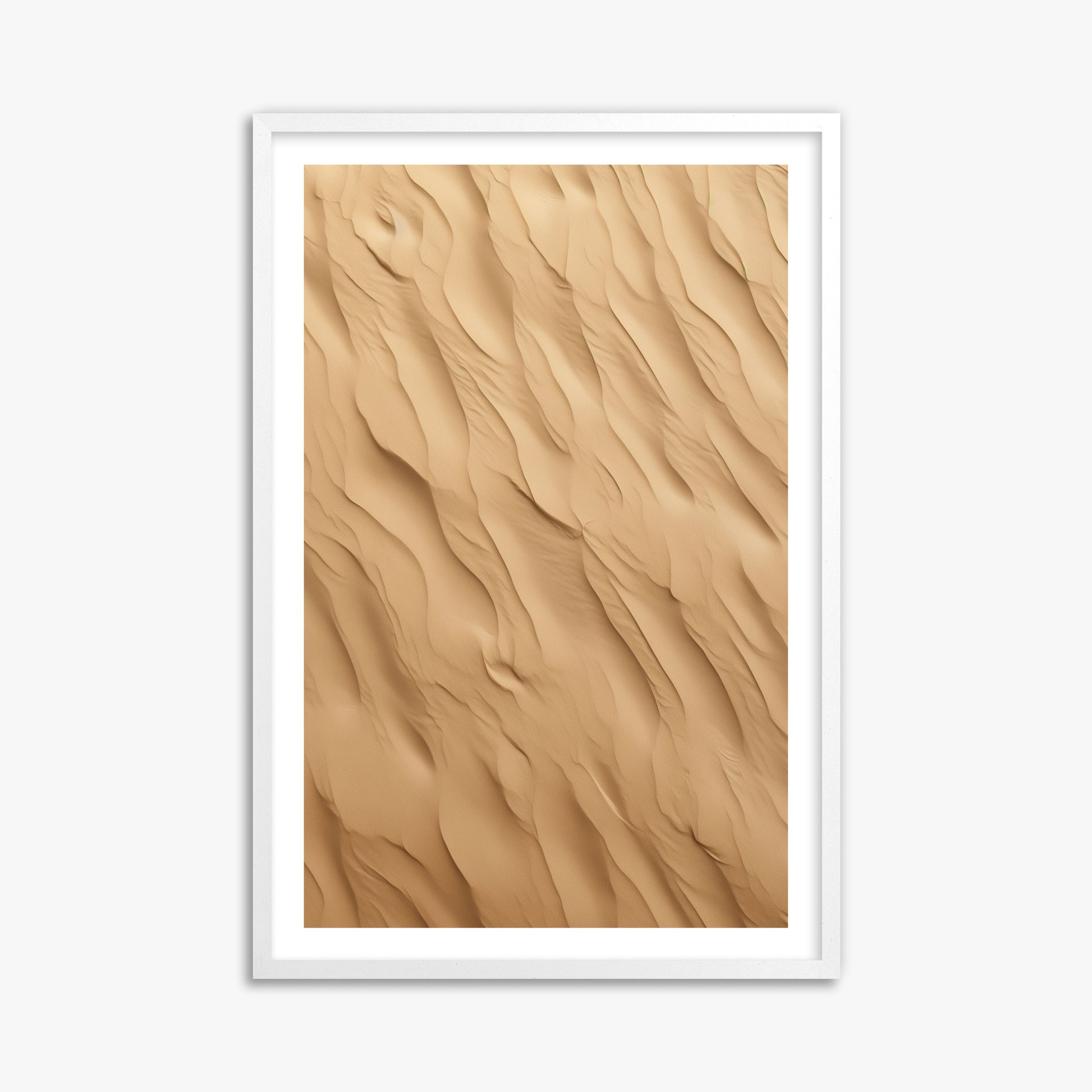 Golden Dunes Cascade, 61x91cm Framed Poster With White Frame