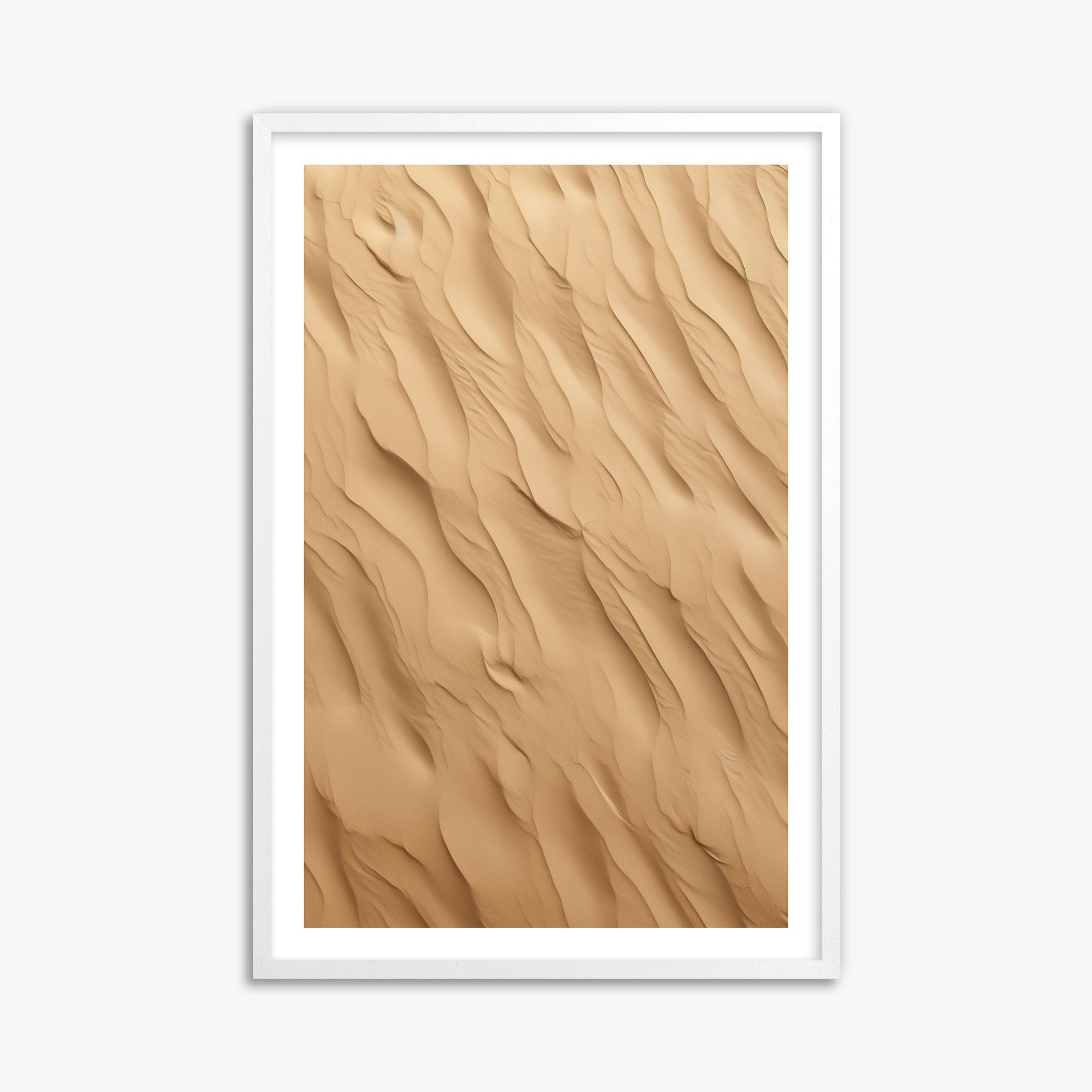 Golden Dunes Cascade, 61x91cm Framed Poster With White Frame