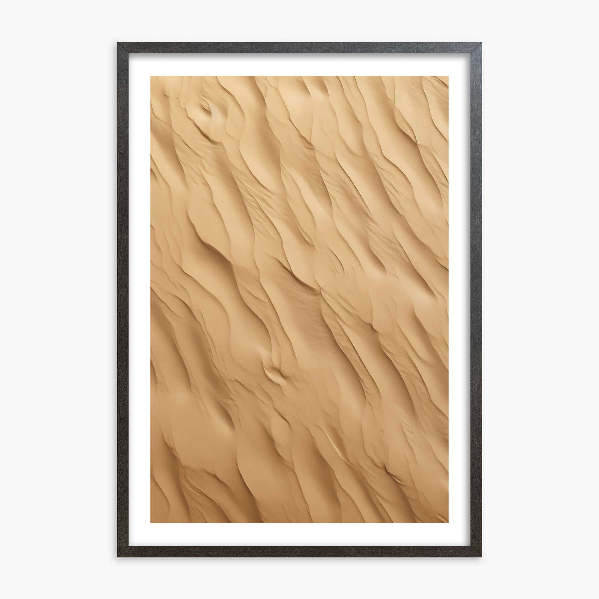 Golden Dunes Cascade, 70x100cm Framed Poster With Espresso Frame