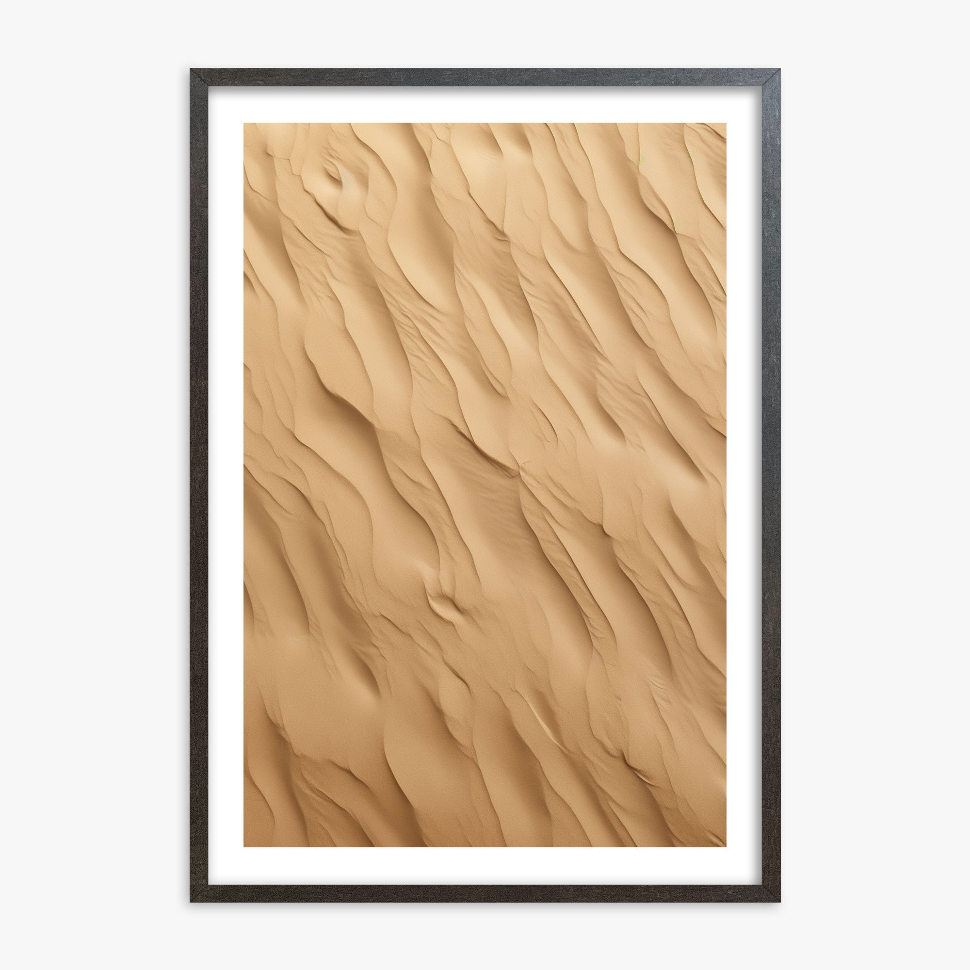 Golden Dunes Cascade, 70x100cm Framed Poster With Espresso Frame