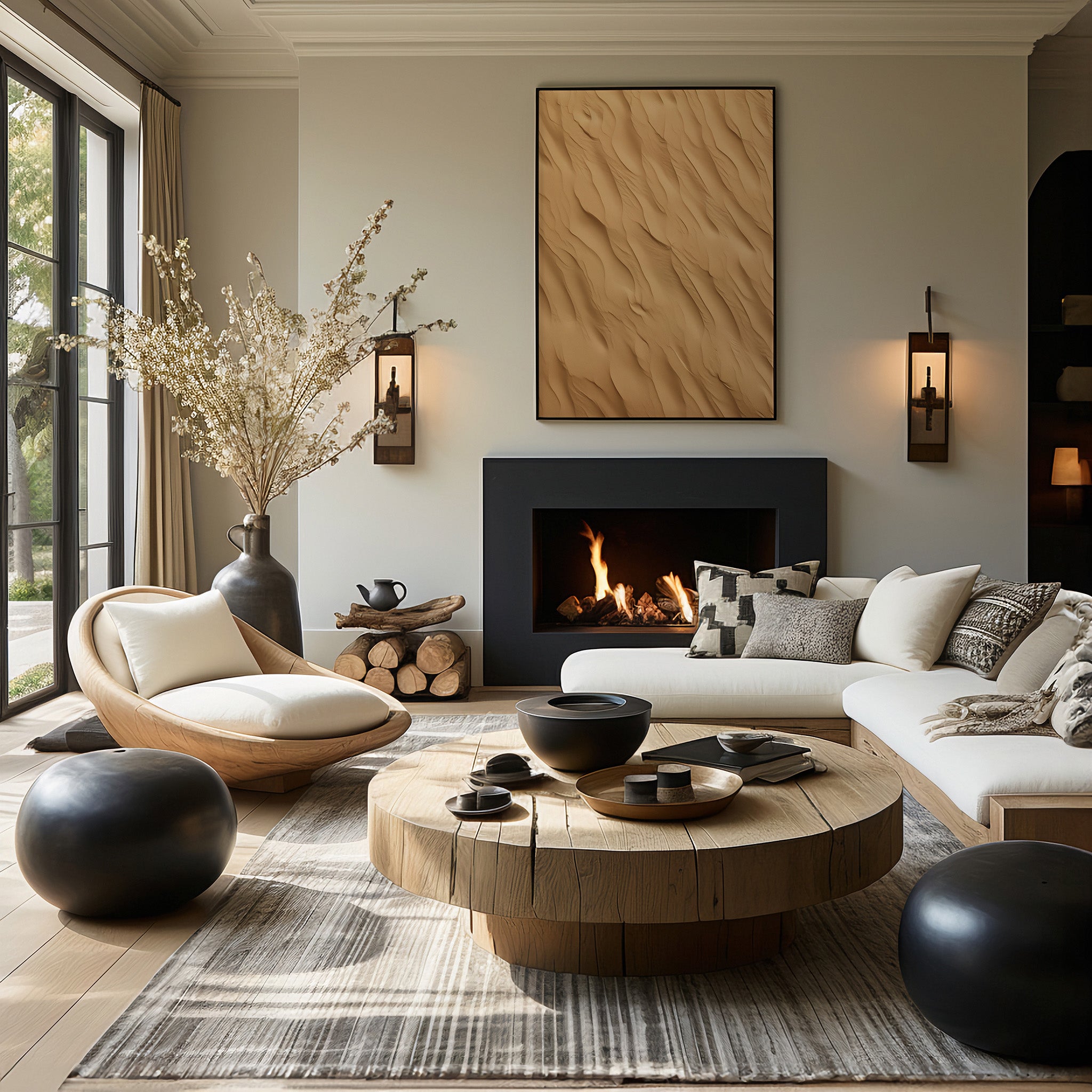 Design Concept No. 39 for Golden Dunes Cascade Modern Poster Art