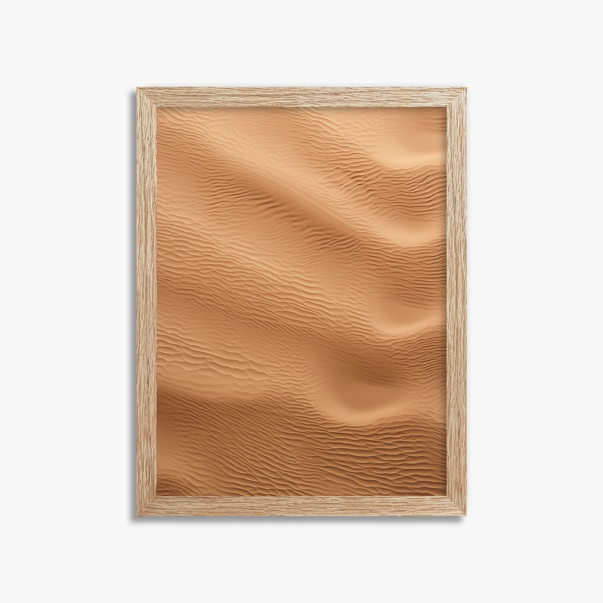 Micro Dunes, 30x40cm Framed Poster With Raw Oak Frame