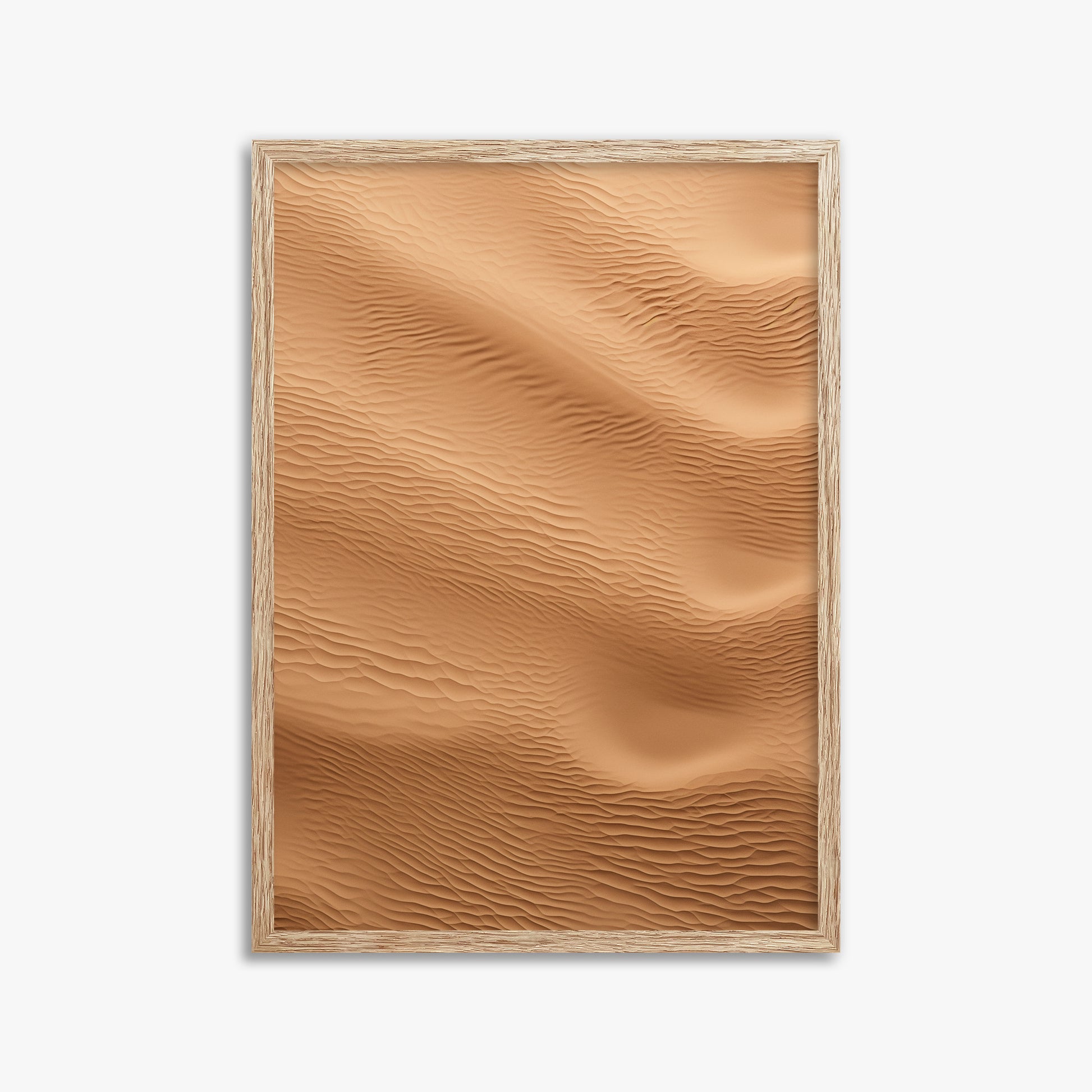 Micro Dunes, 50x70cm Framed Poster With Raw Oak Frame