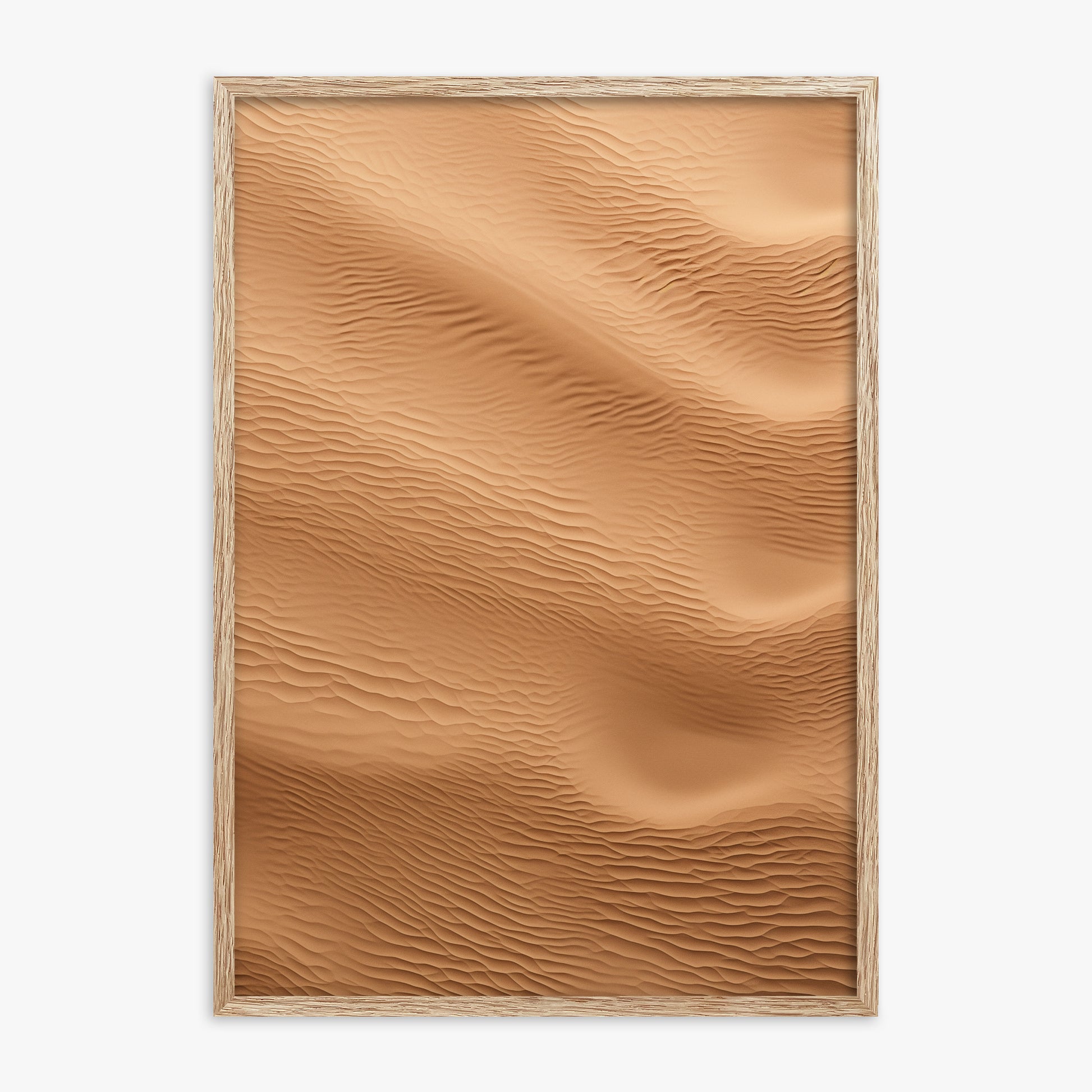 Micro Dunes, 70x100cm Framed Poster With Raw Oak Frame