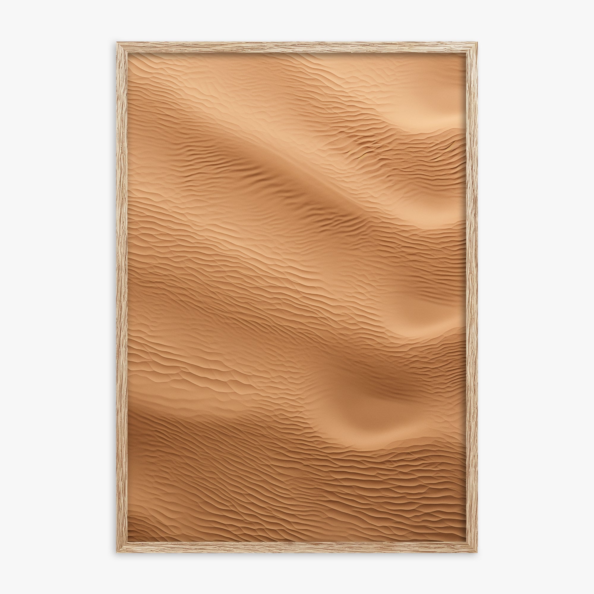 Micro Dunes, 70x100cm Framed Poster With Raw Oak Frame