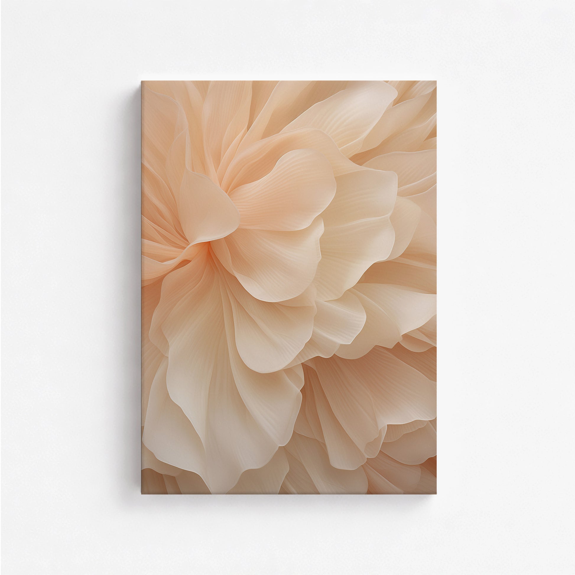 Peony Veil, 50x70cm Satin Canvas Art Reproduction