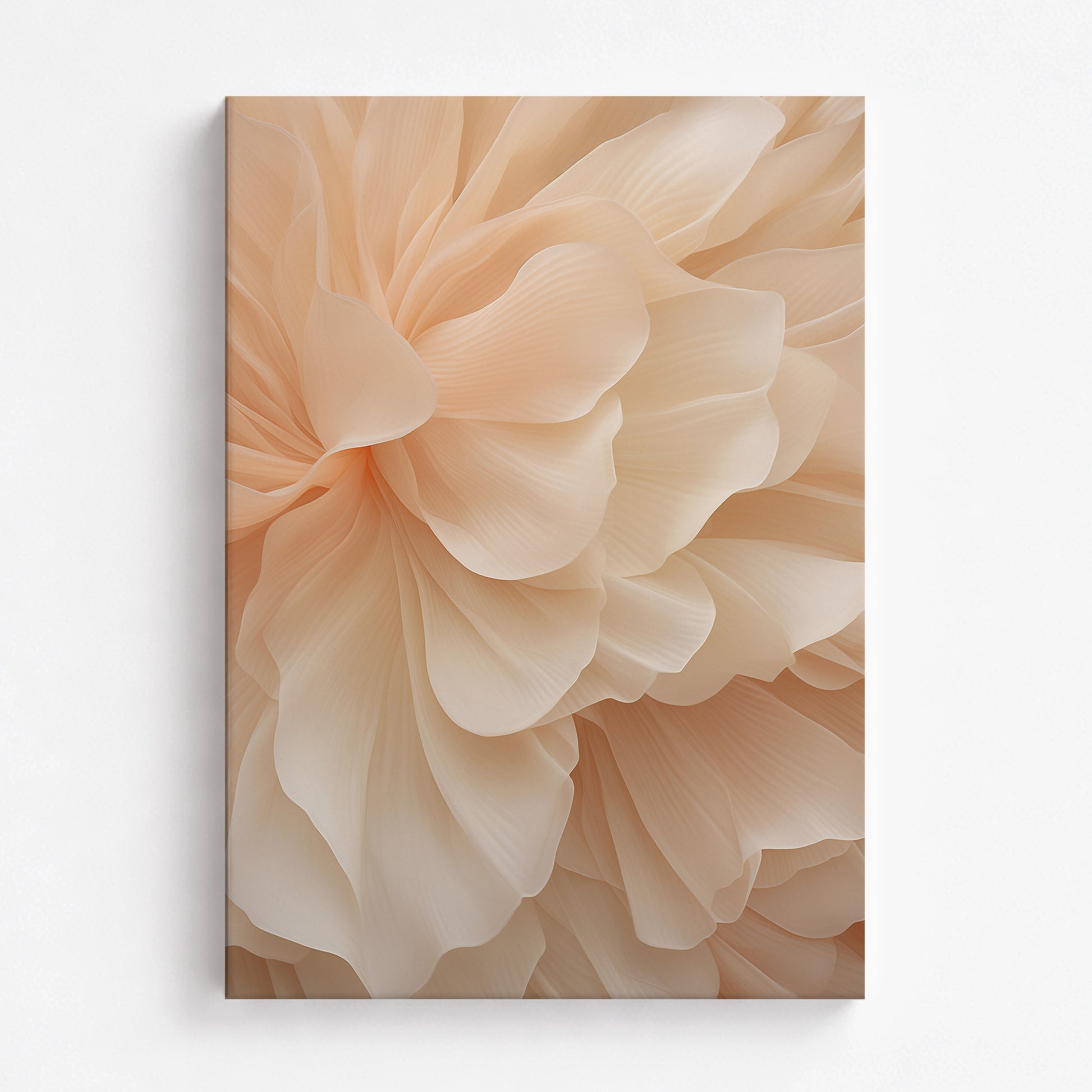 Peony Veil, 70x100cm Satin Canvas Art Reproduction