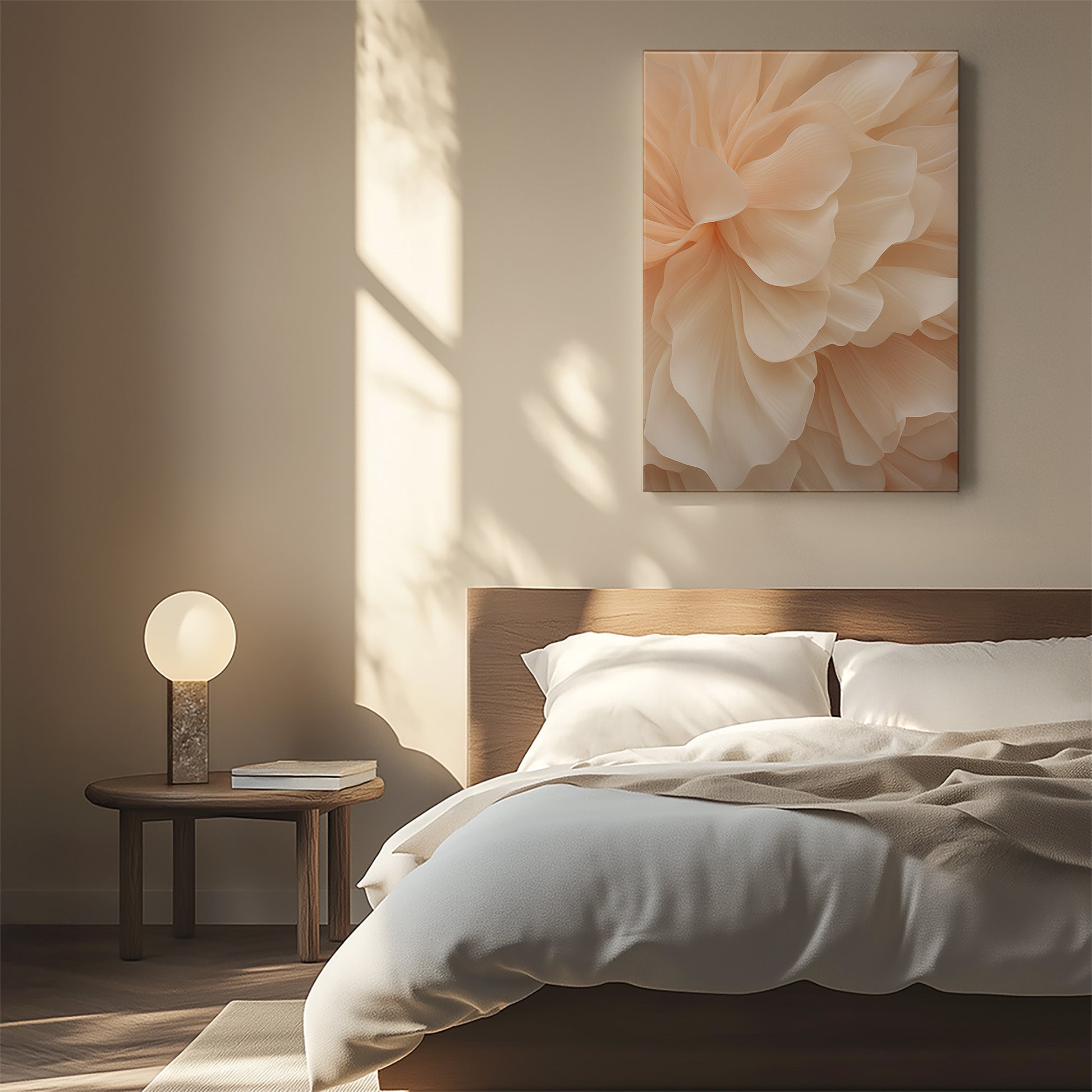 Design Concept No. 55 for Peony Veil Japanese Satin Canvas Wall Art