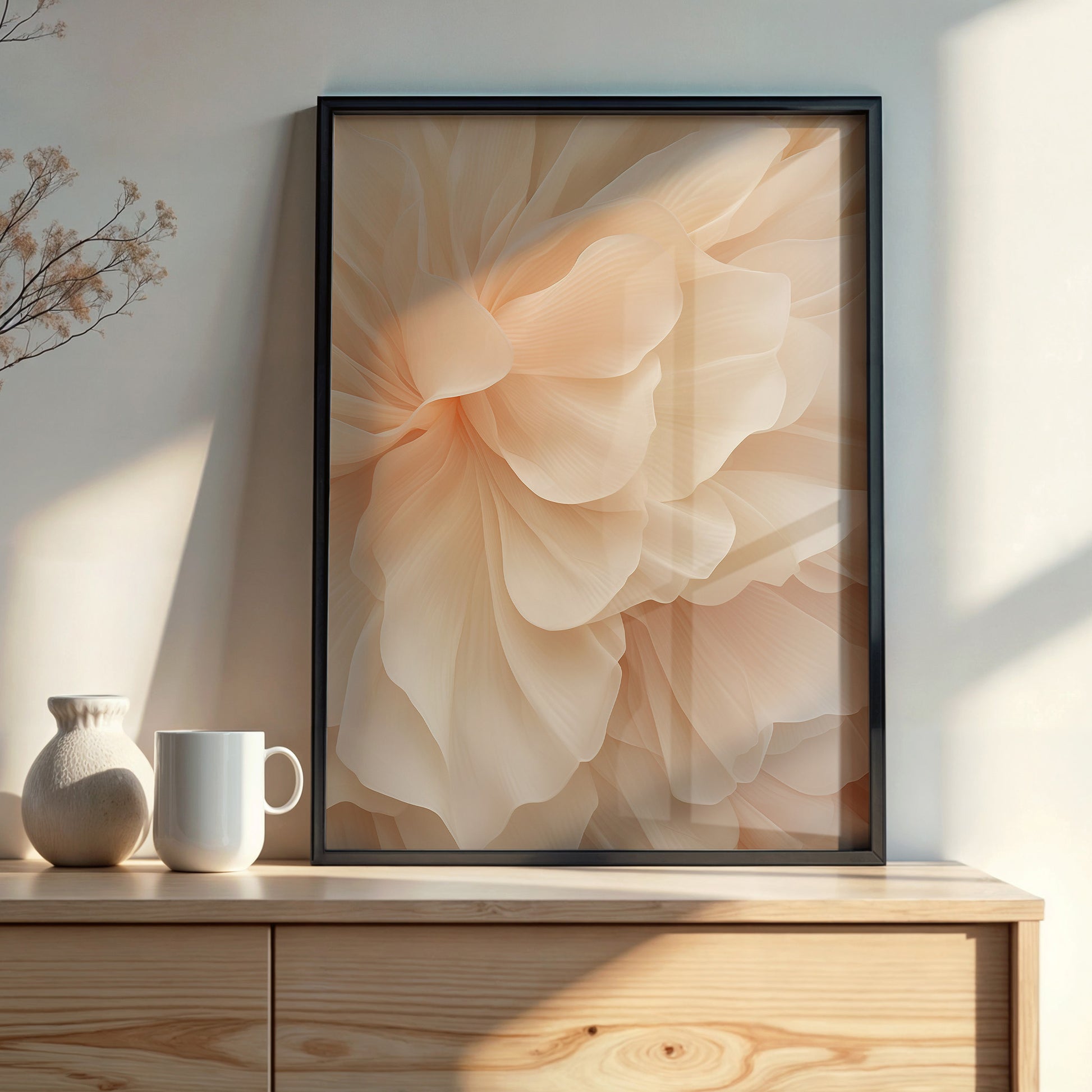 Design Concept No. 22 for Peony Veil Modern Poster Art