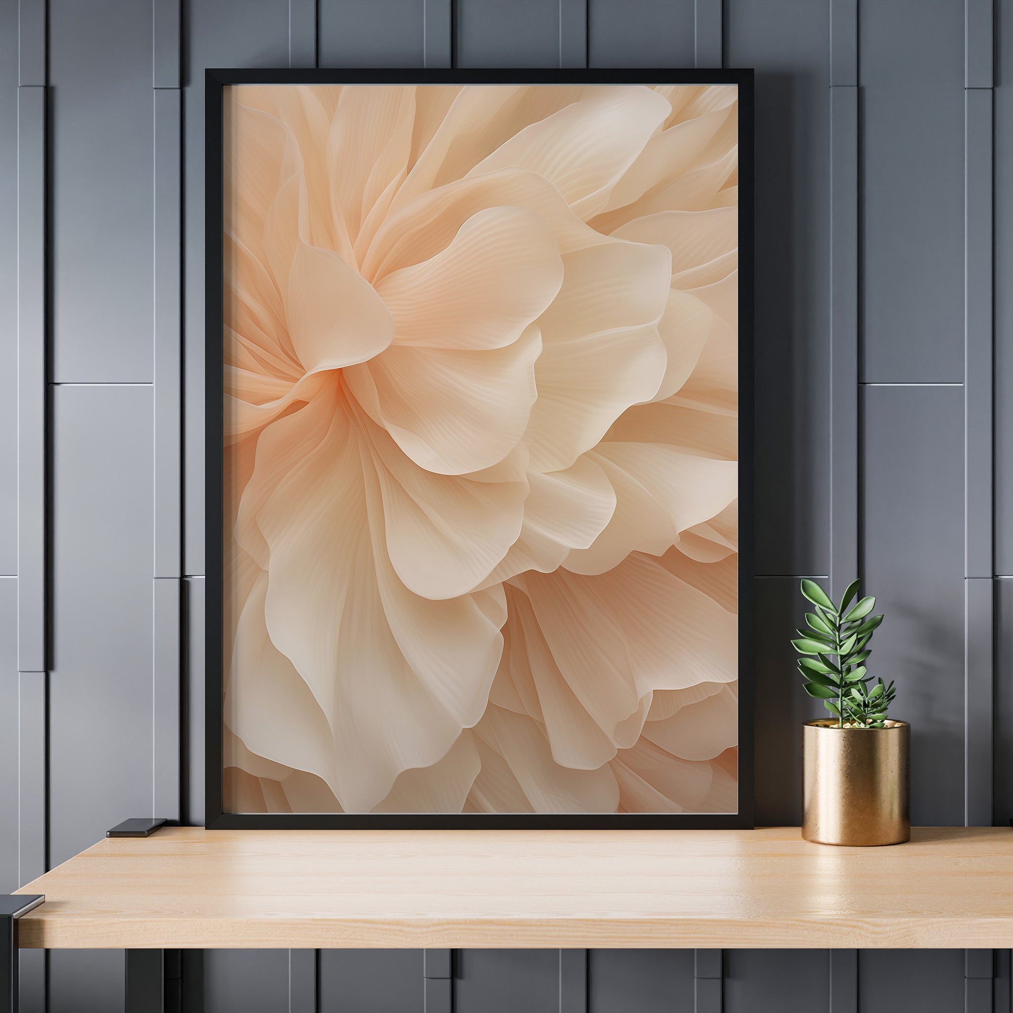 Design Concept No. 24 for Peony Veil Modern Poster Art